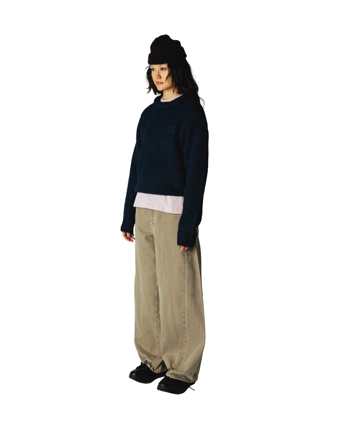 Woodbird Female WBHua Fluffy Crew Knits Navy