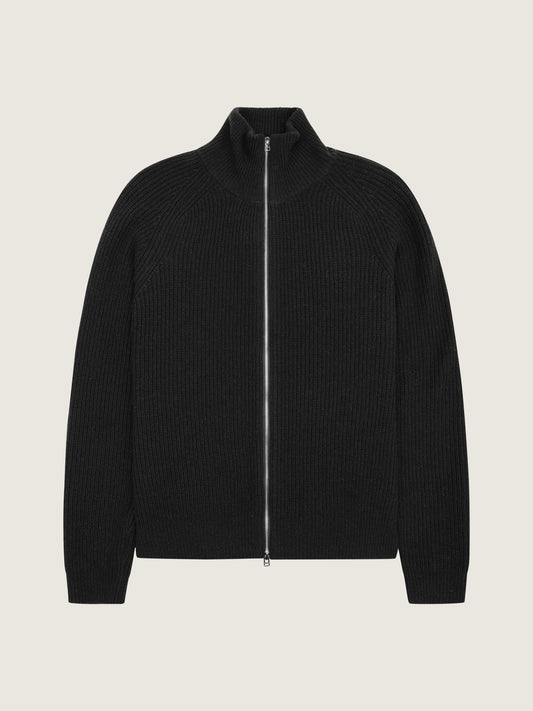 Woodbird WBJass Wool Zip Knits Black