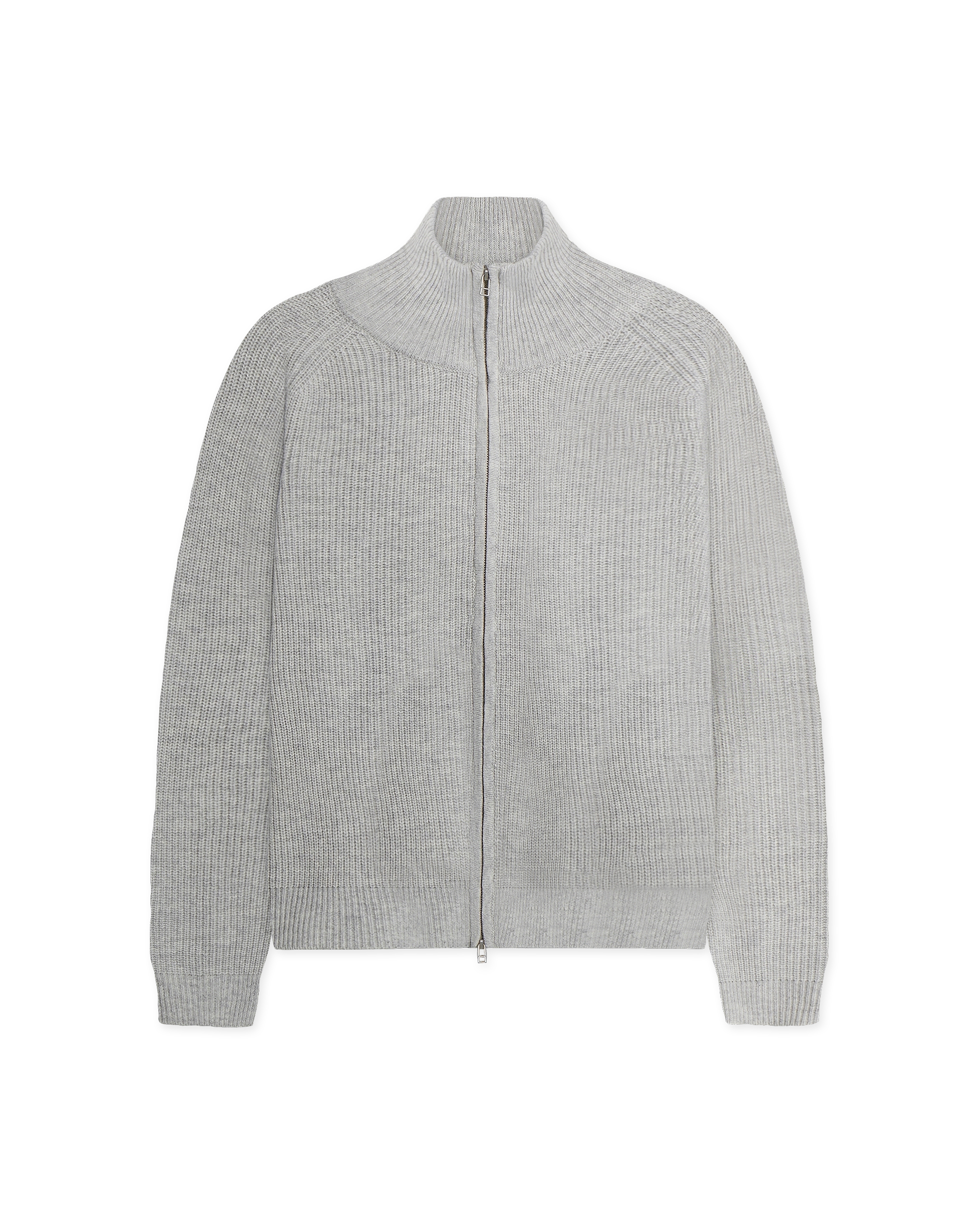 Woodbird WBJass Wool Zip Knits Light Grey Melange