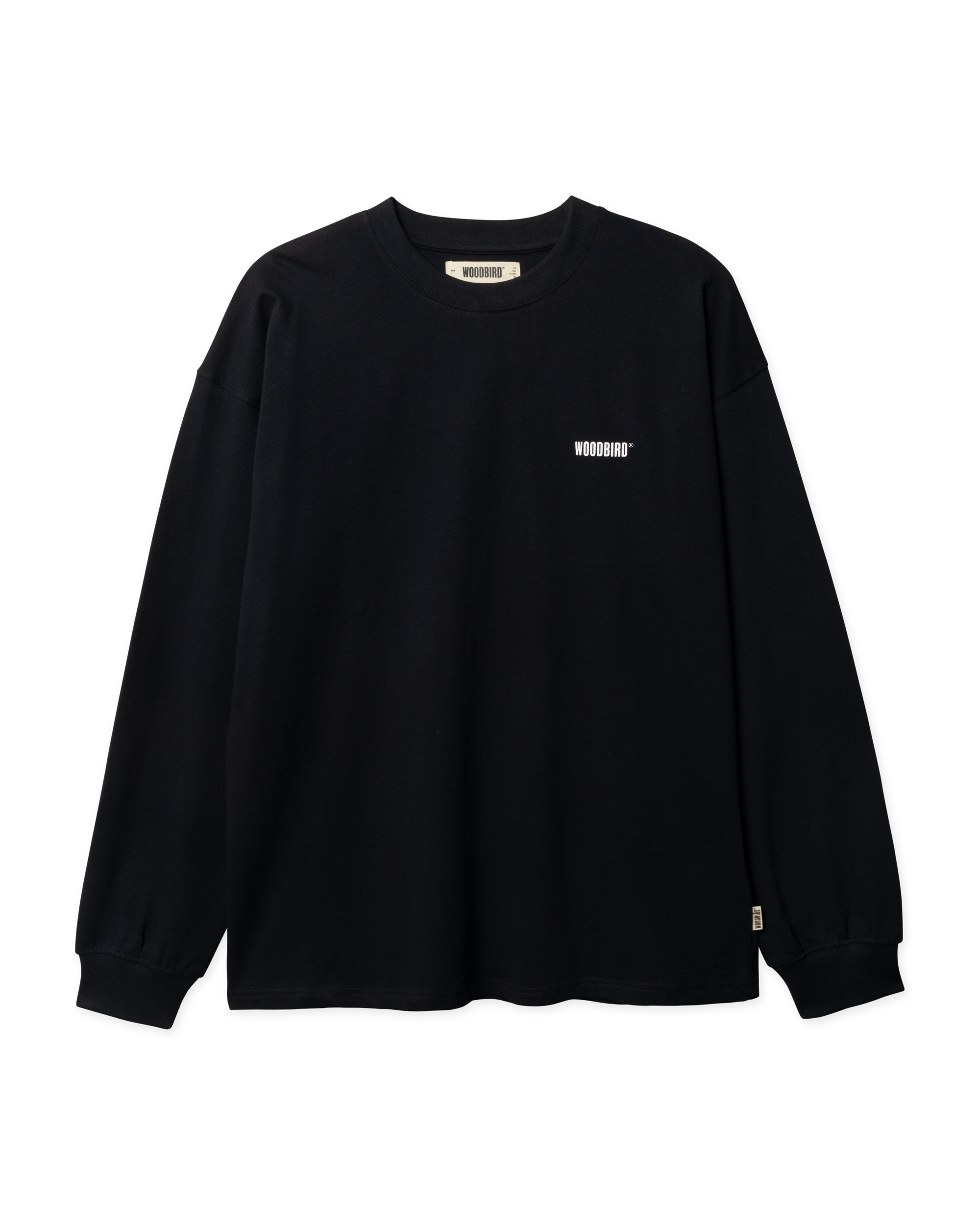 Woodbird WBJoes L/S Logo Tee T-Shirts Black