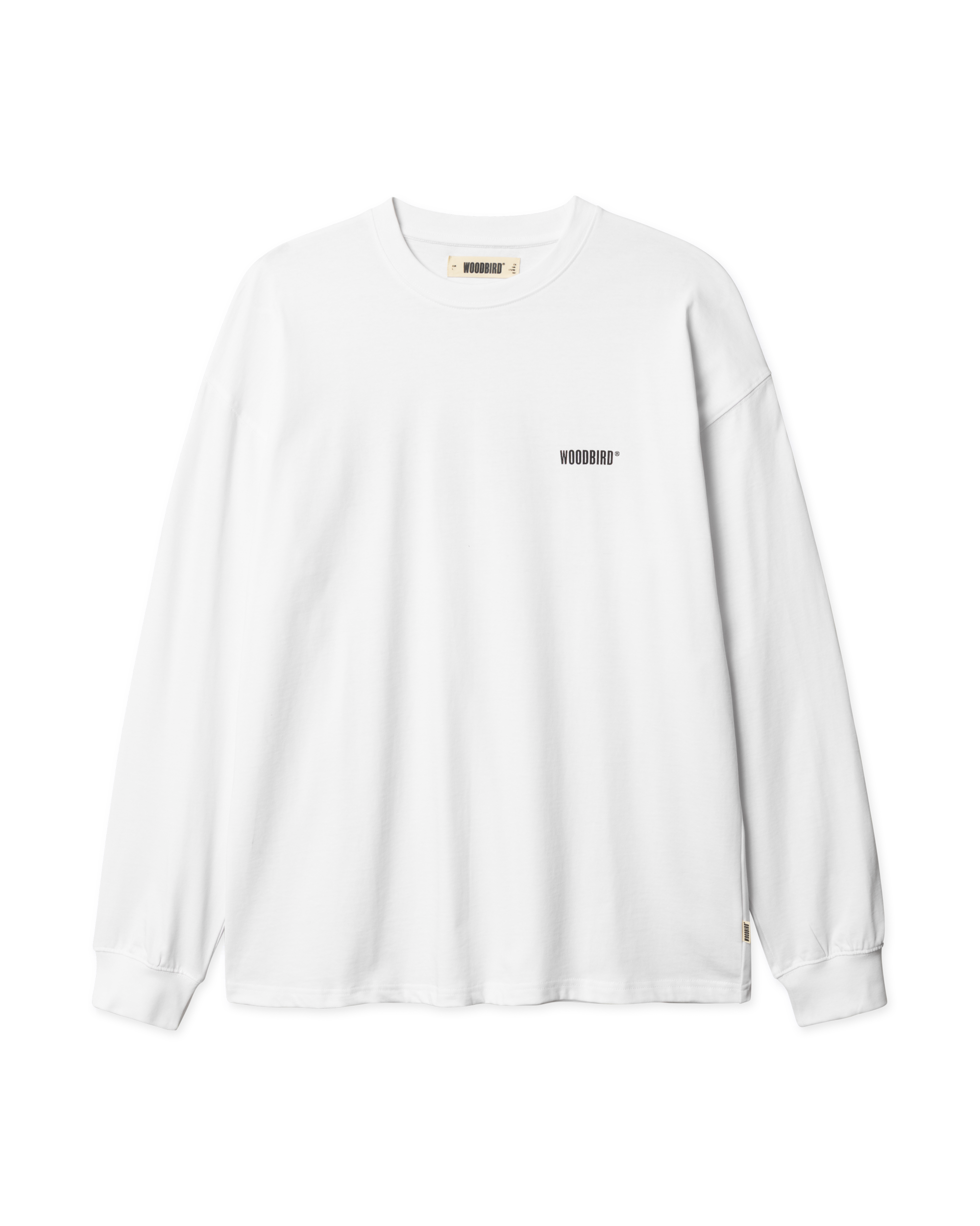 Woodbird WBJoes L/S Logo Tee T-Shirts White