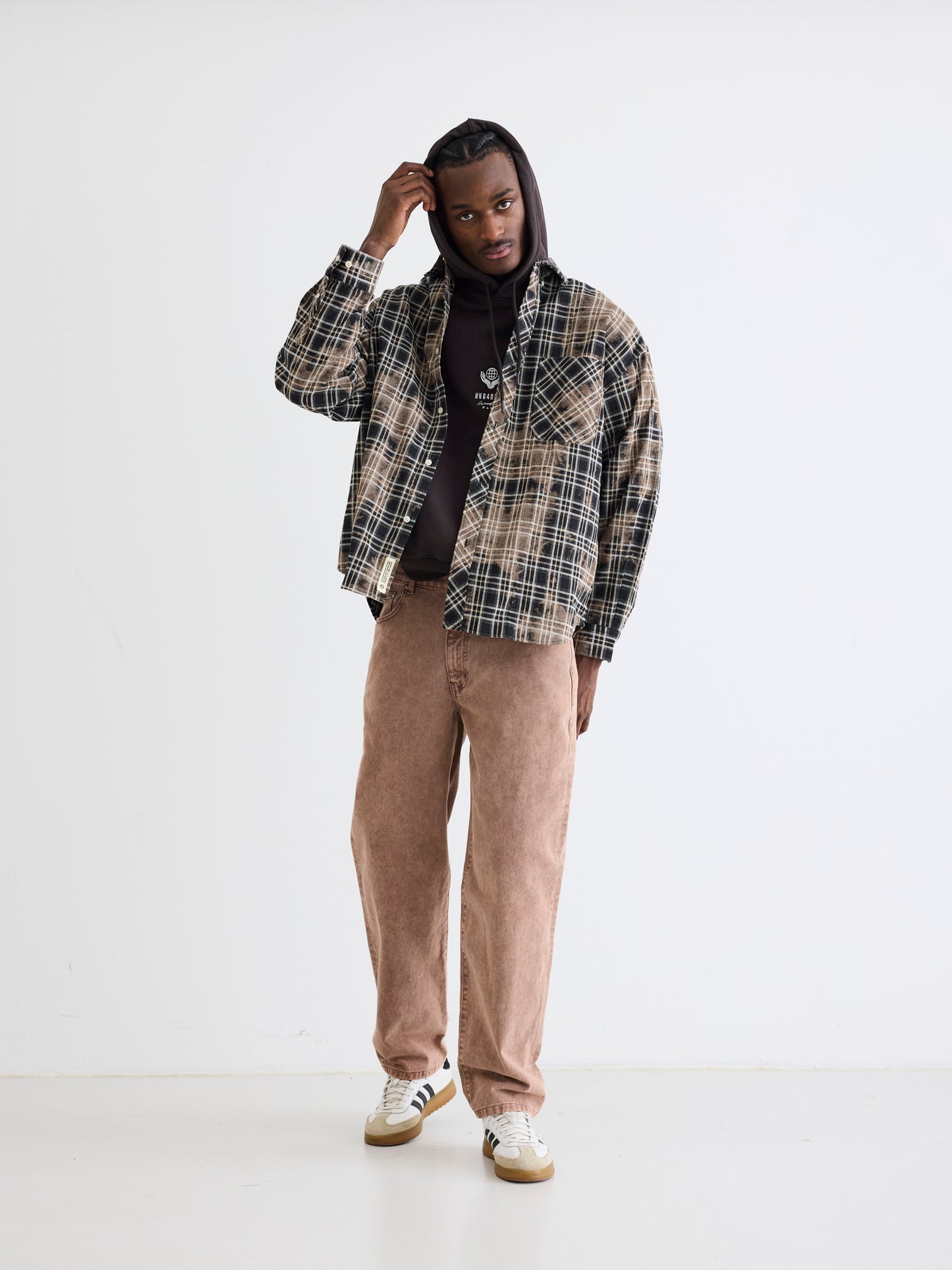 Woodbird WBJong Check Shirt Shirts Brown