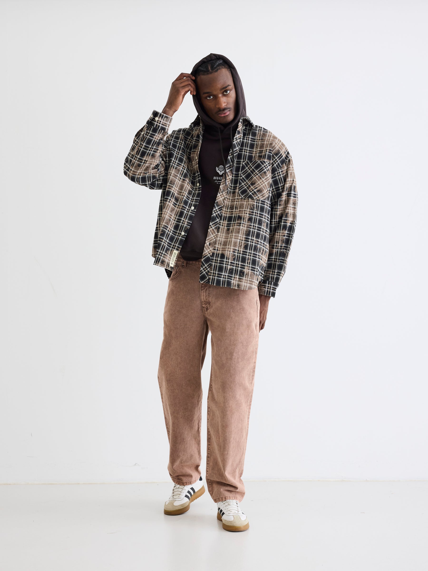 Woodbird WBJong Check Shirt Shirts Brown