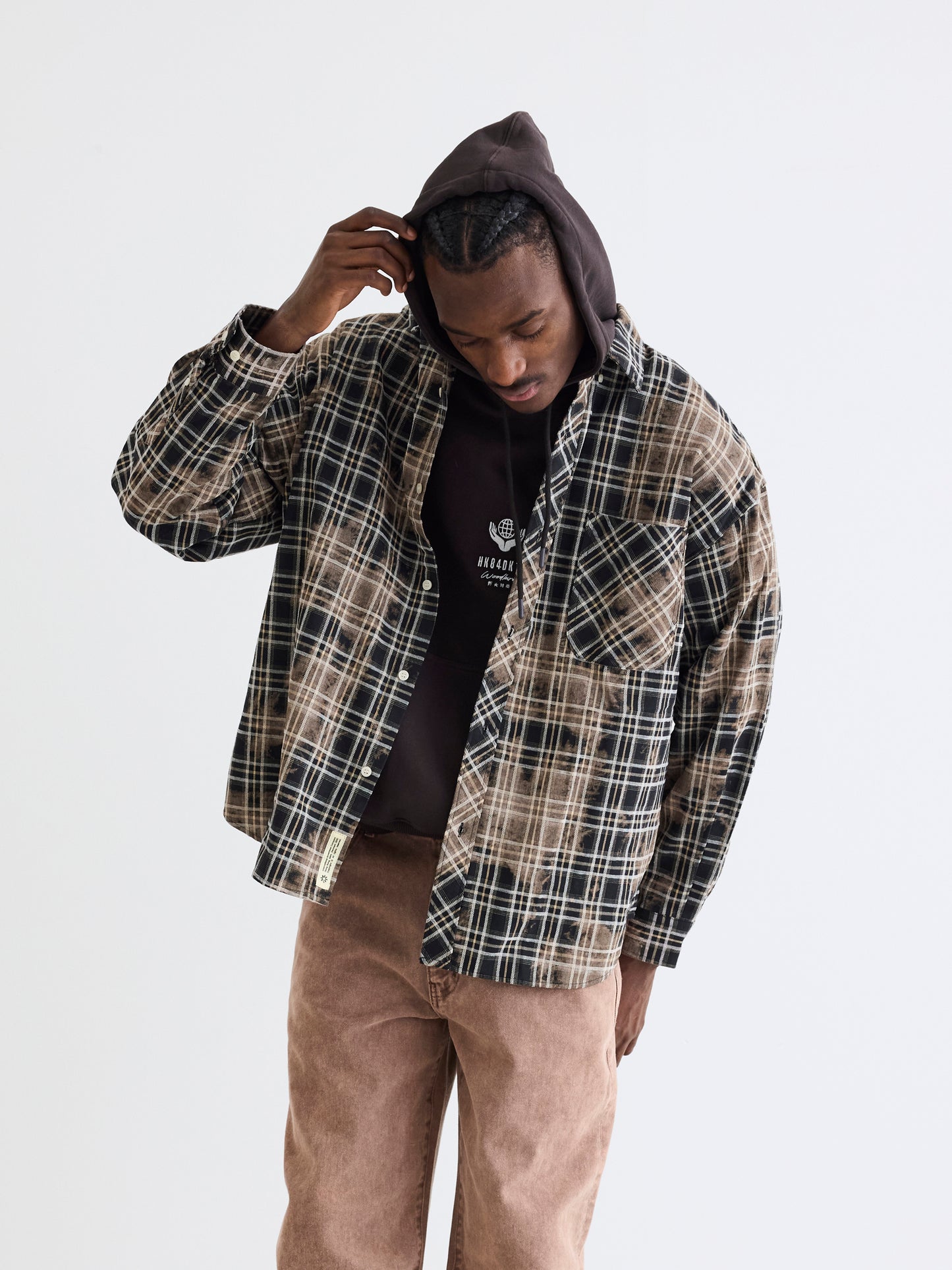 Woodbird WBJong Check Shirt Shirts Brown