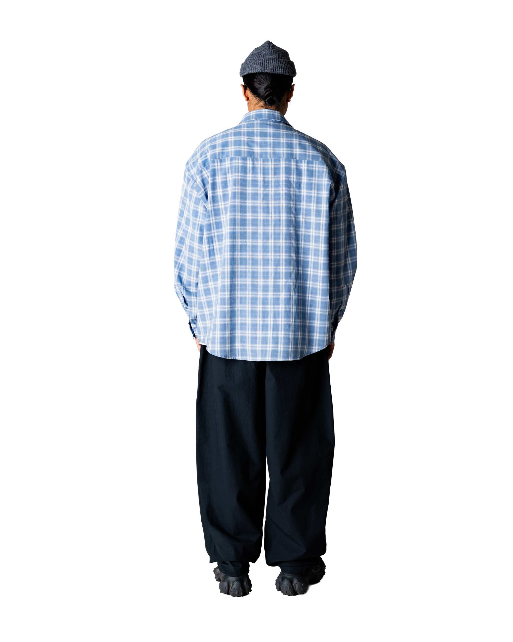 Woodbird WBJong Dobby Check Shirt Shirts Light Blue