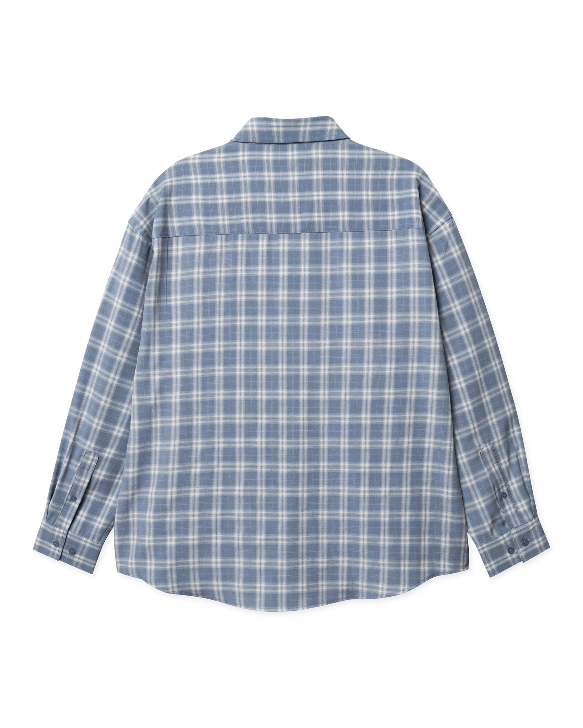 Woodbird WBJong Dobby Check Shirt Shirts Light Blue