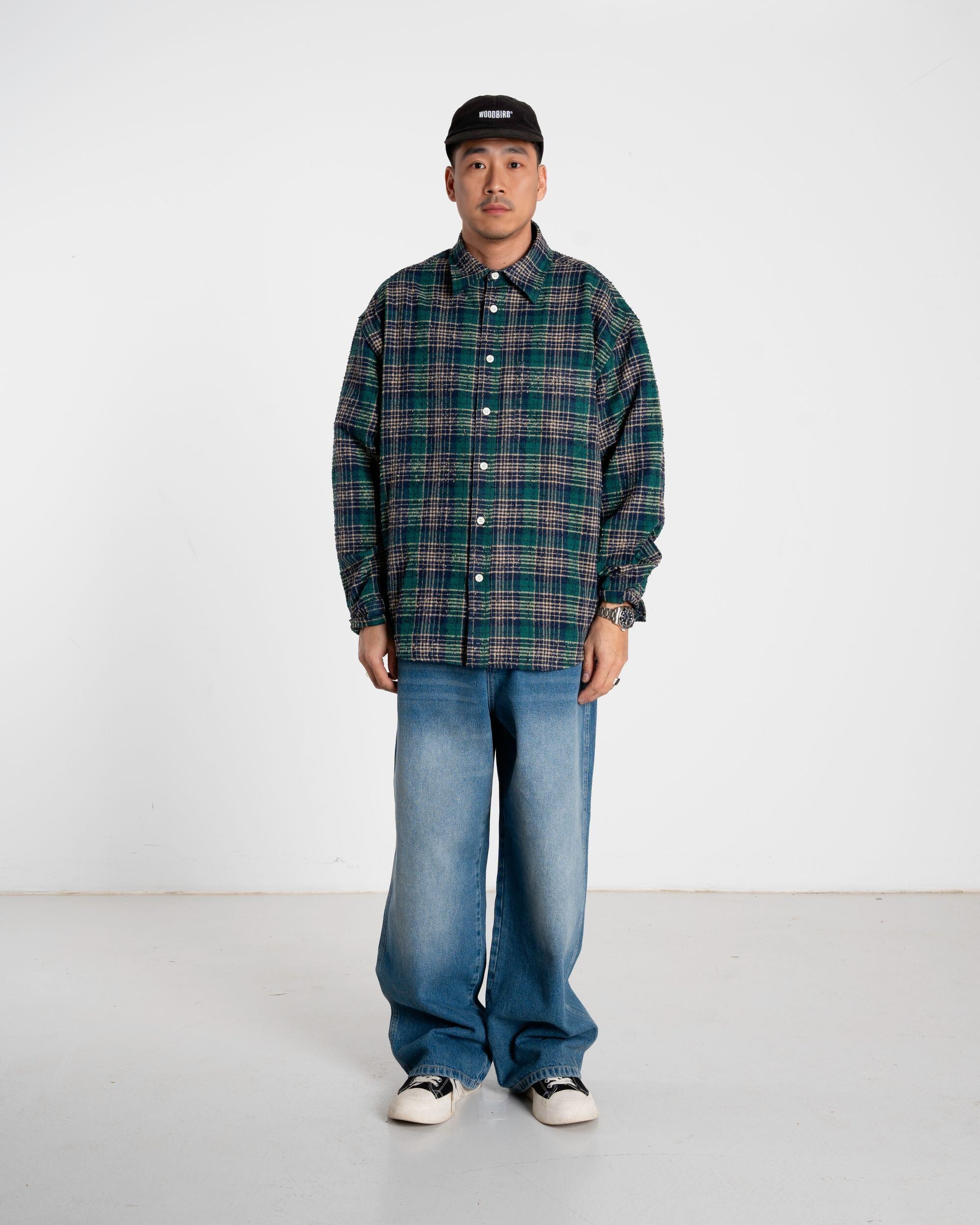 Woodbird WBJong Em Check Shirt Shirts Green Check