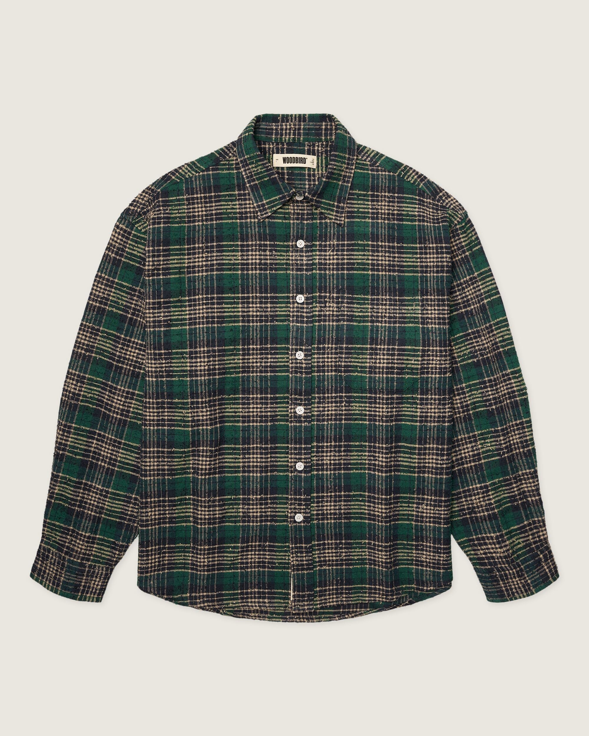 Woodbird WBJong Em Check Shirt Shirts Green Check