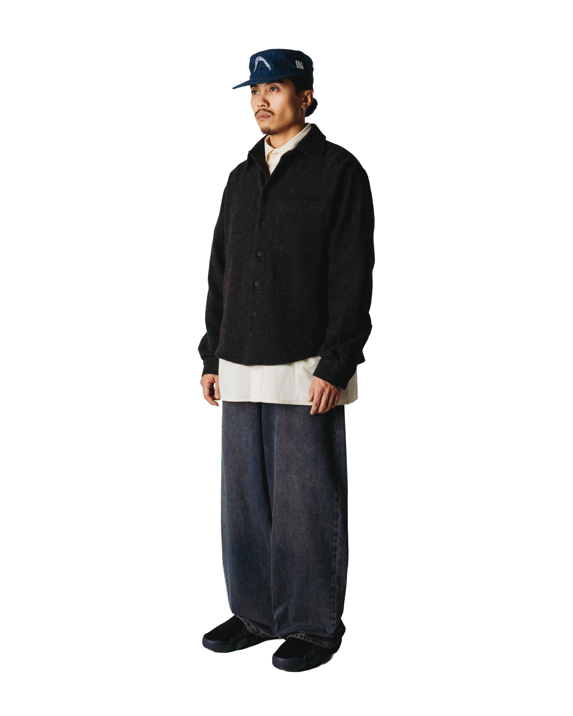 Woodbird WBJong Multi Shirt Shirts Dark Navy