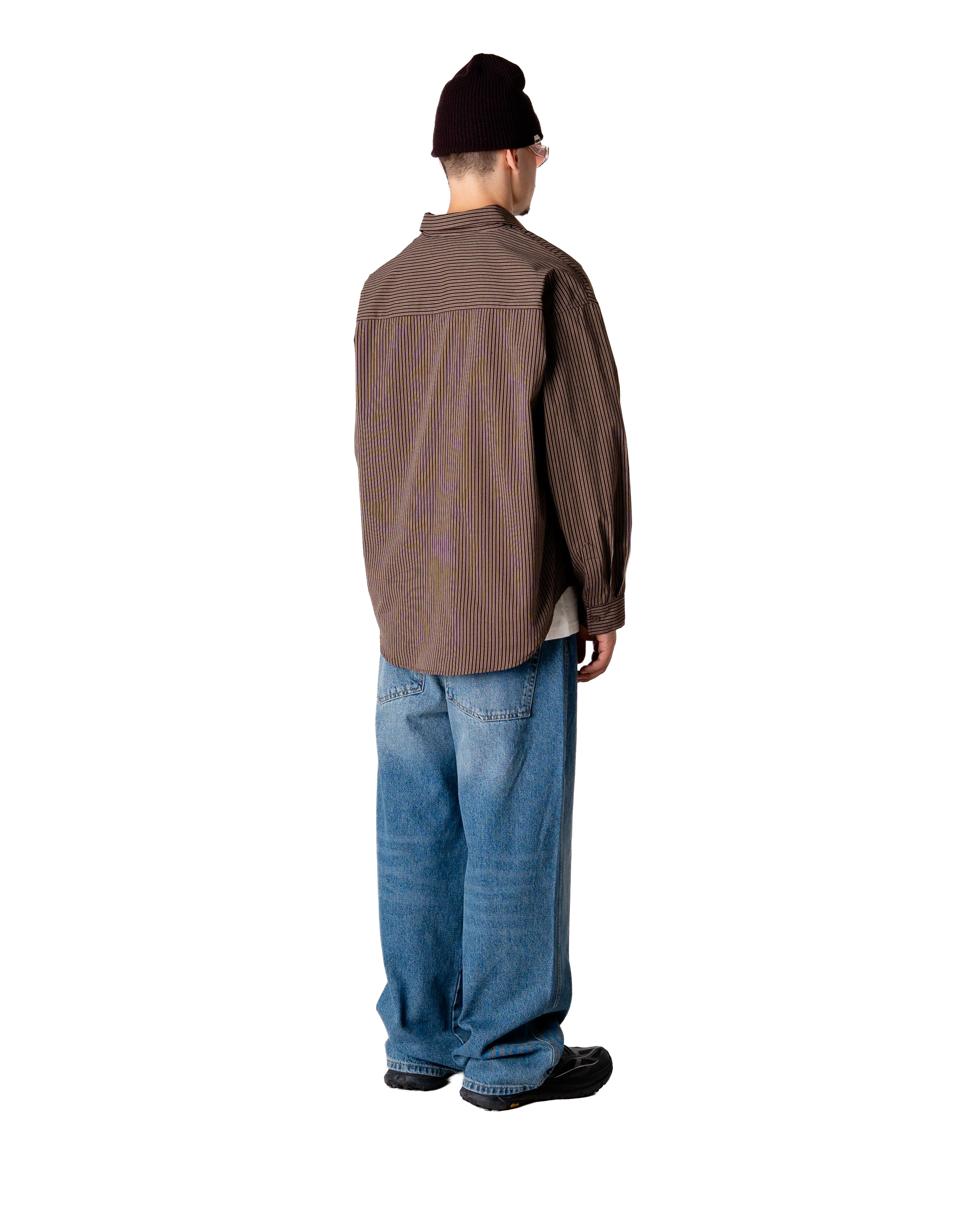 Woodbird WBJong Stripe shirt Shirts Brown