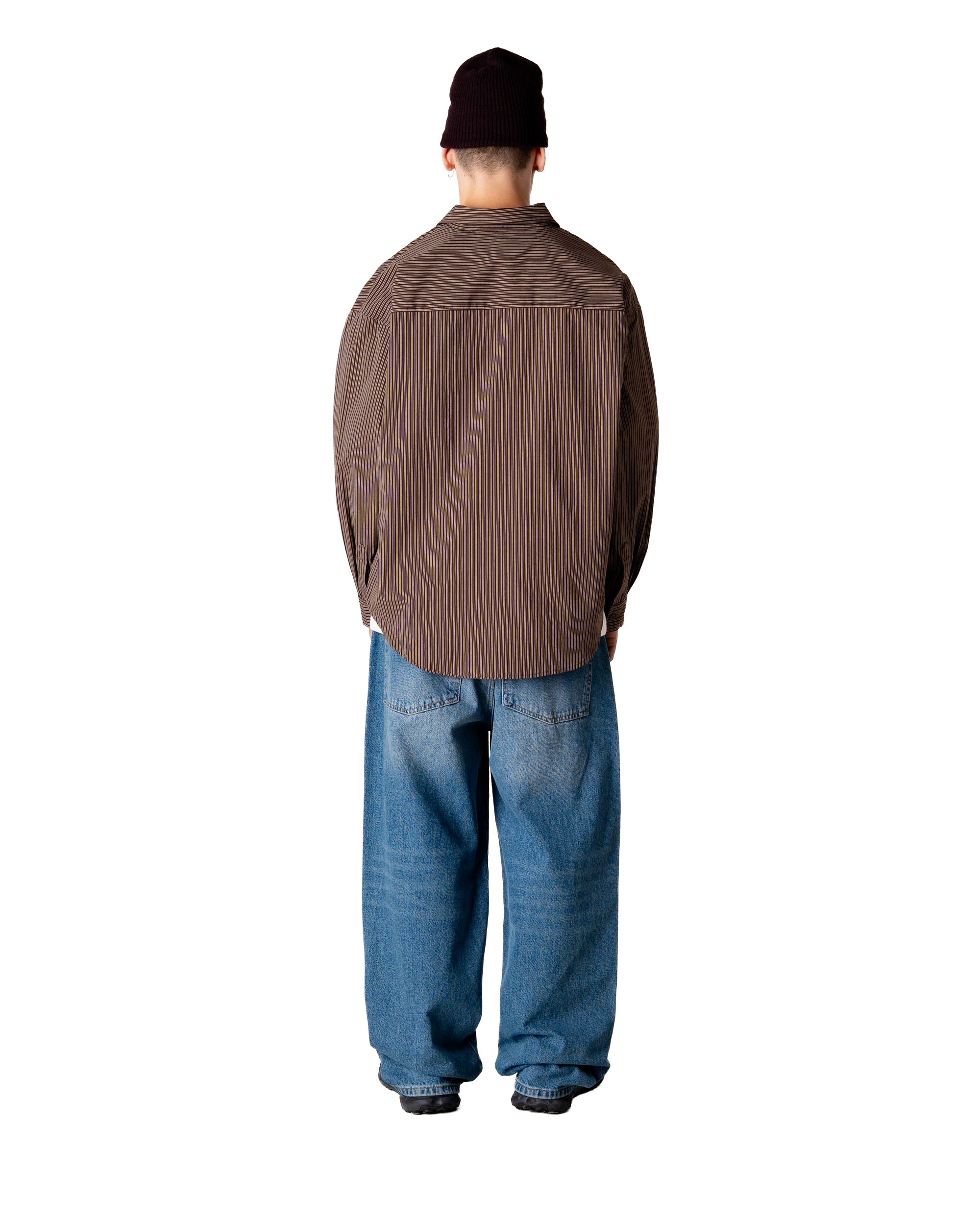 Woodbird WBJong Stripe shirt Shirts Brown