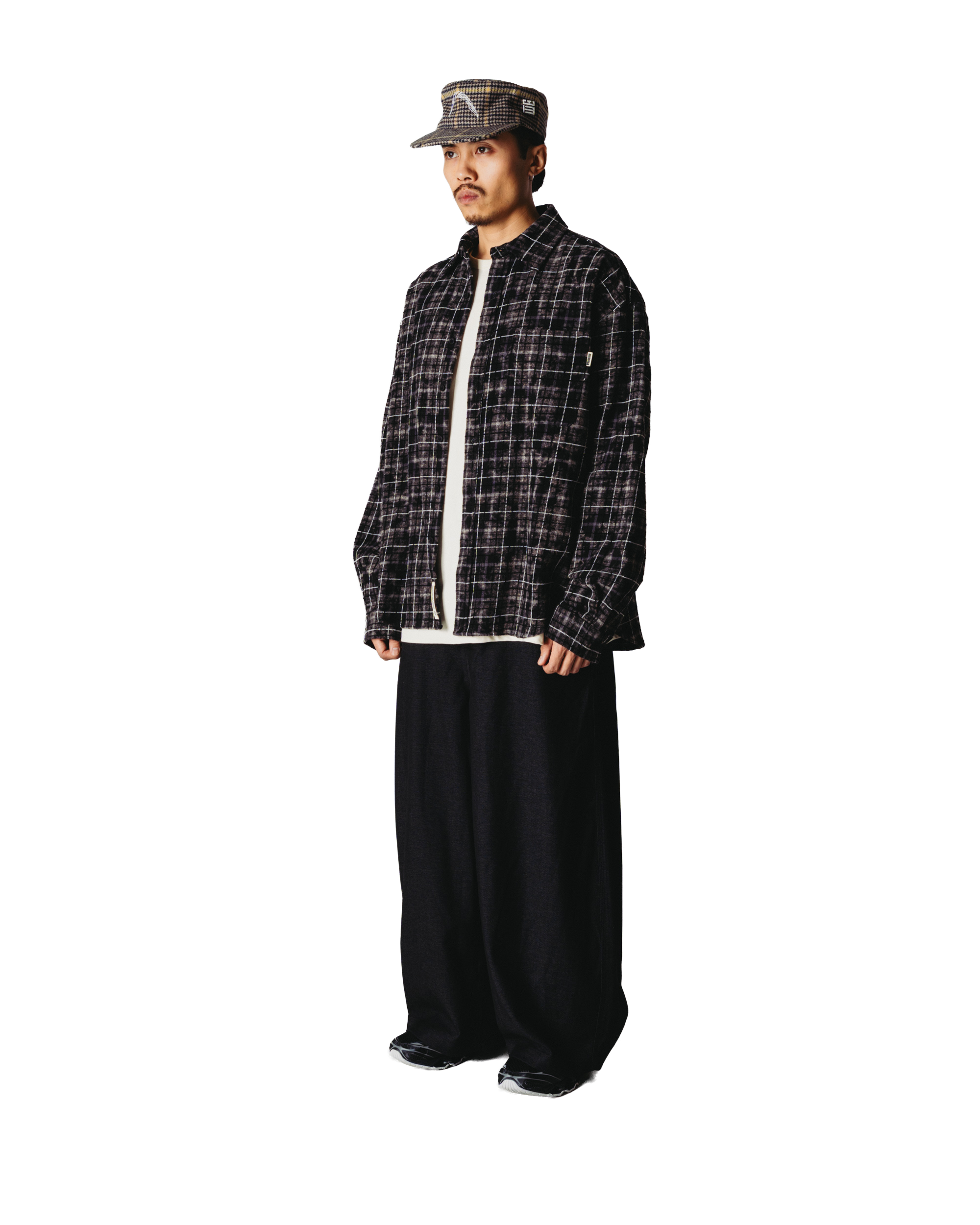 Woodbird WBJong Wash Check Shirt Shirts Black-White