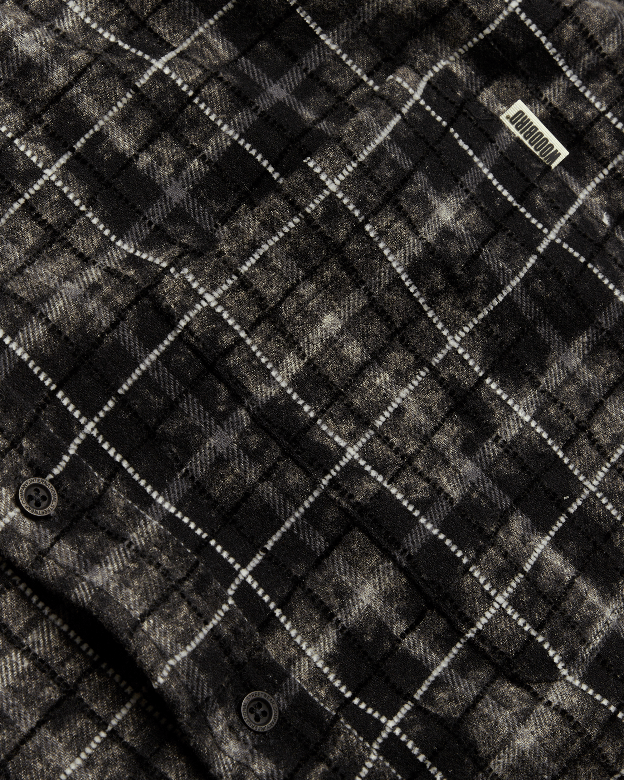 Woodbird WBJong Wash Check Shirt Shirts Black-White