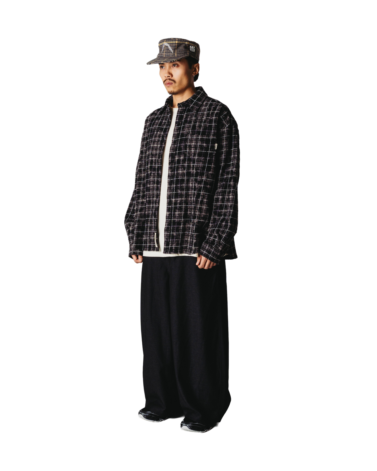 Woodbird WBJong Wash Check Shirt Shirts Black-White
