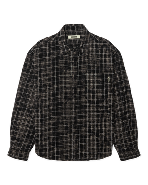 Woodbird WBJong Wash Check Shirt Shirts Black-White