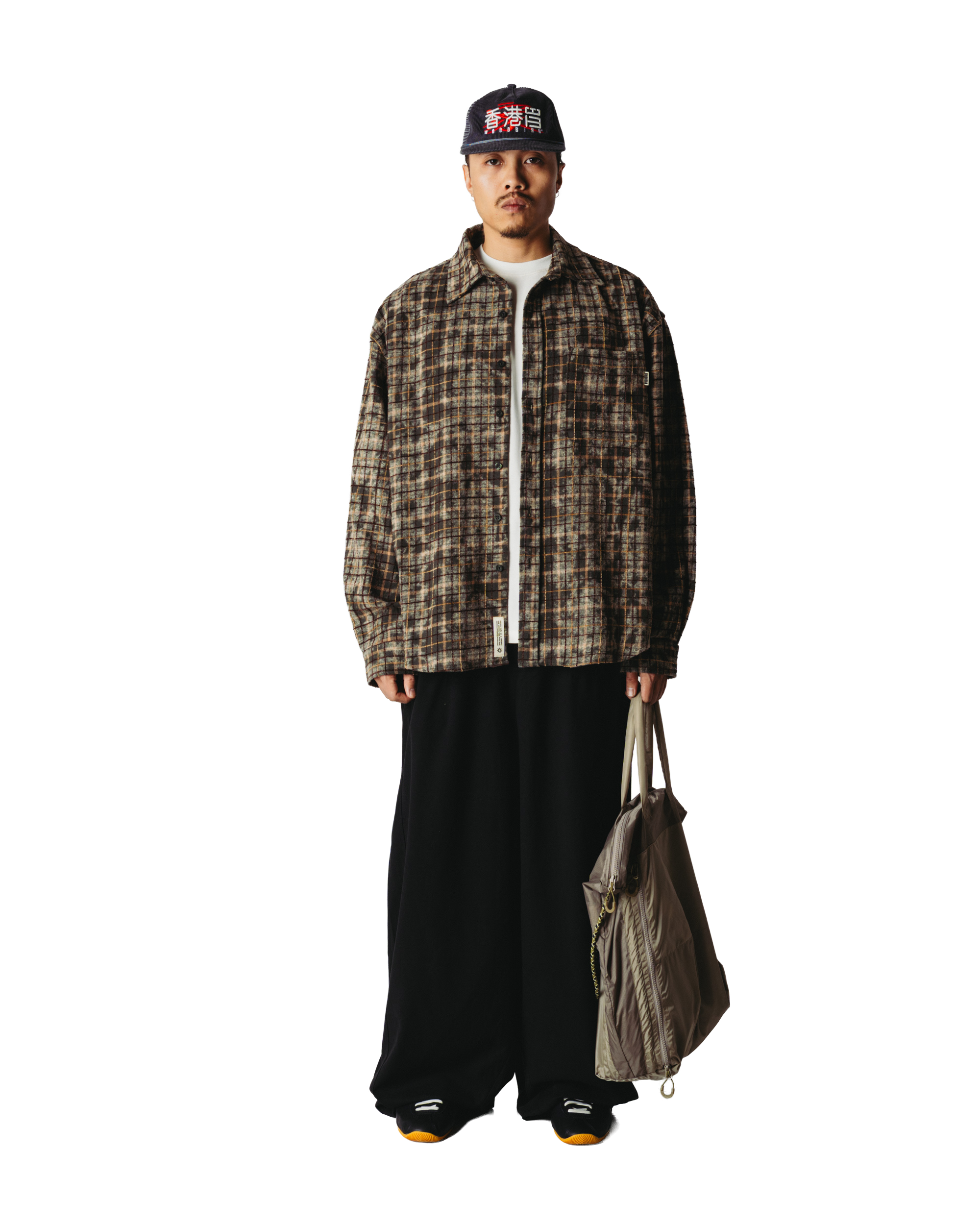 Woodbird WBJong Wash Check Shirt Shirts Honey-Dark Olive