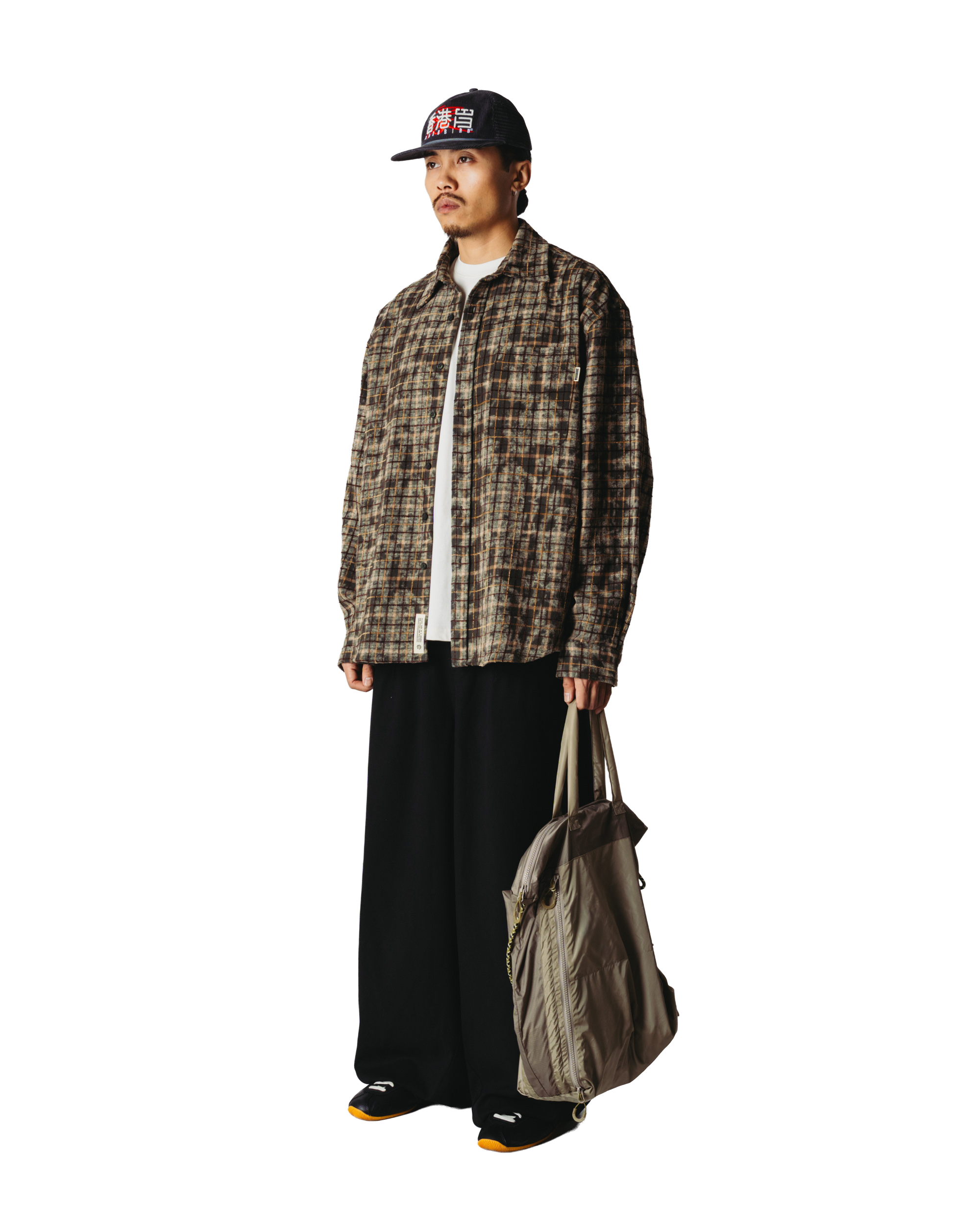 Woodbird WBJong Wash Check Shirt Shirts Honey-Dark Olive