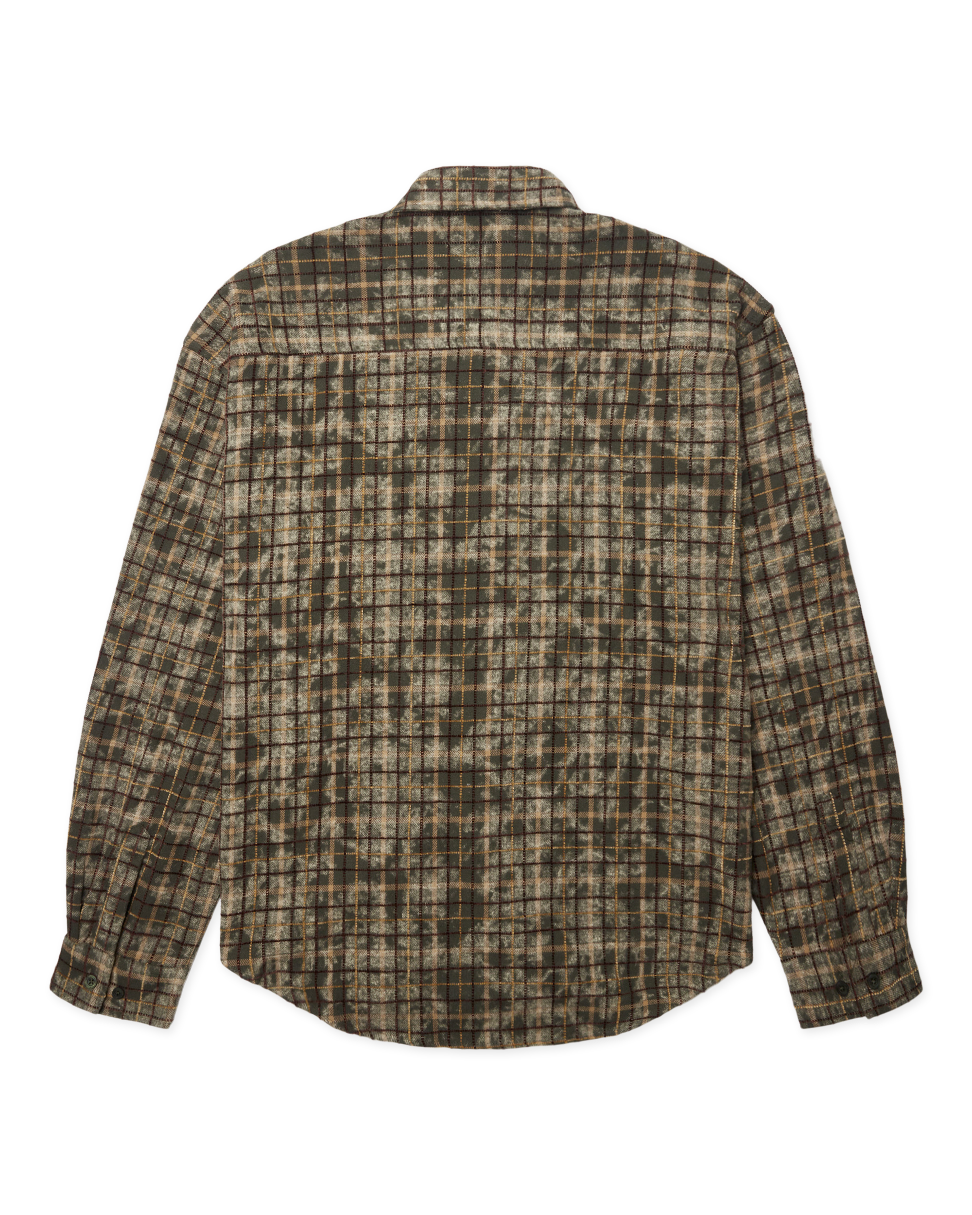 Woodbird WBJong Wash Check Shirt Shirts Honey-Dark Olive