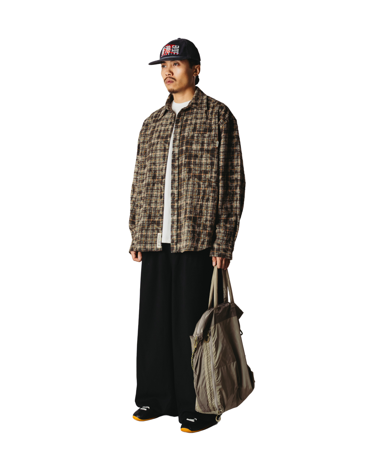 Woodbird WBJong Wash Check Shirt Shirts Honey-Dark Olive