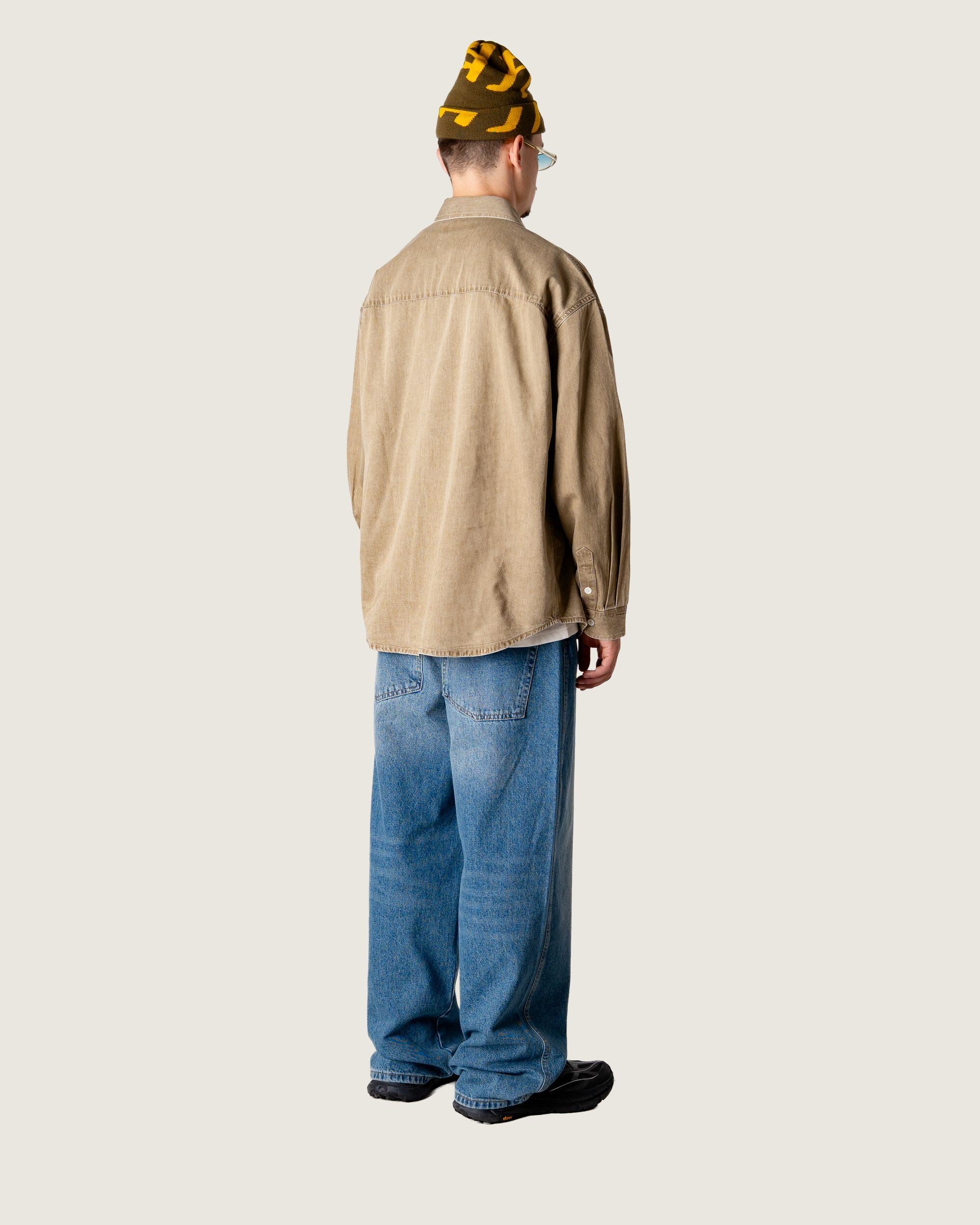 Woodbird WBJong Washed Shirt Shirts Stone