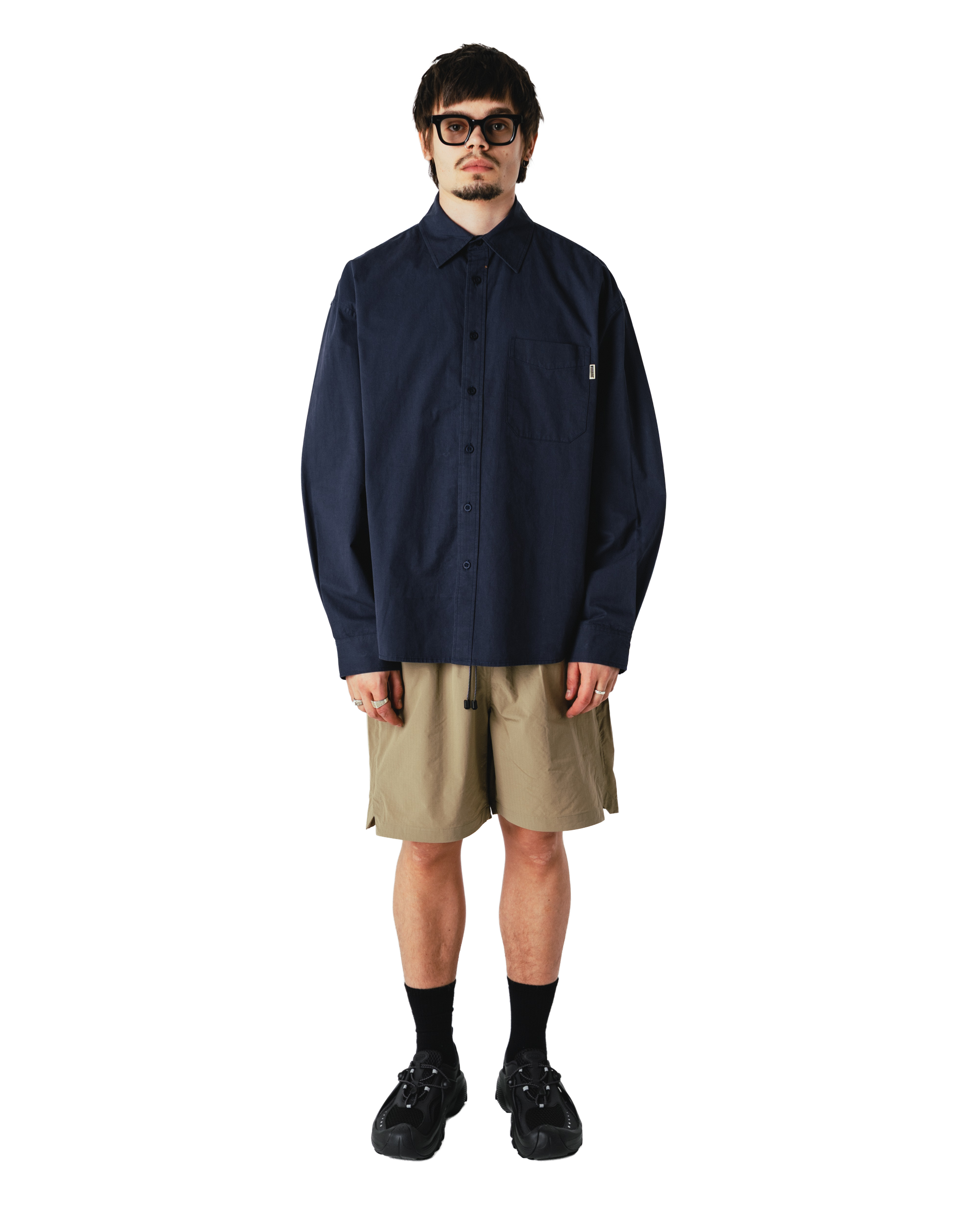 Woodbird WBJong Washed Shirt Shirts Navy