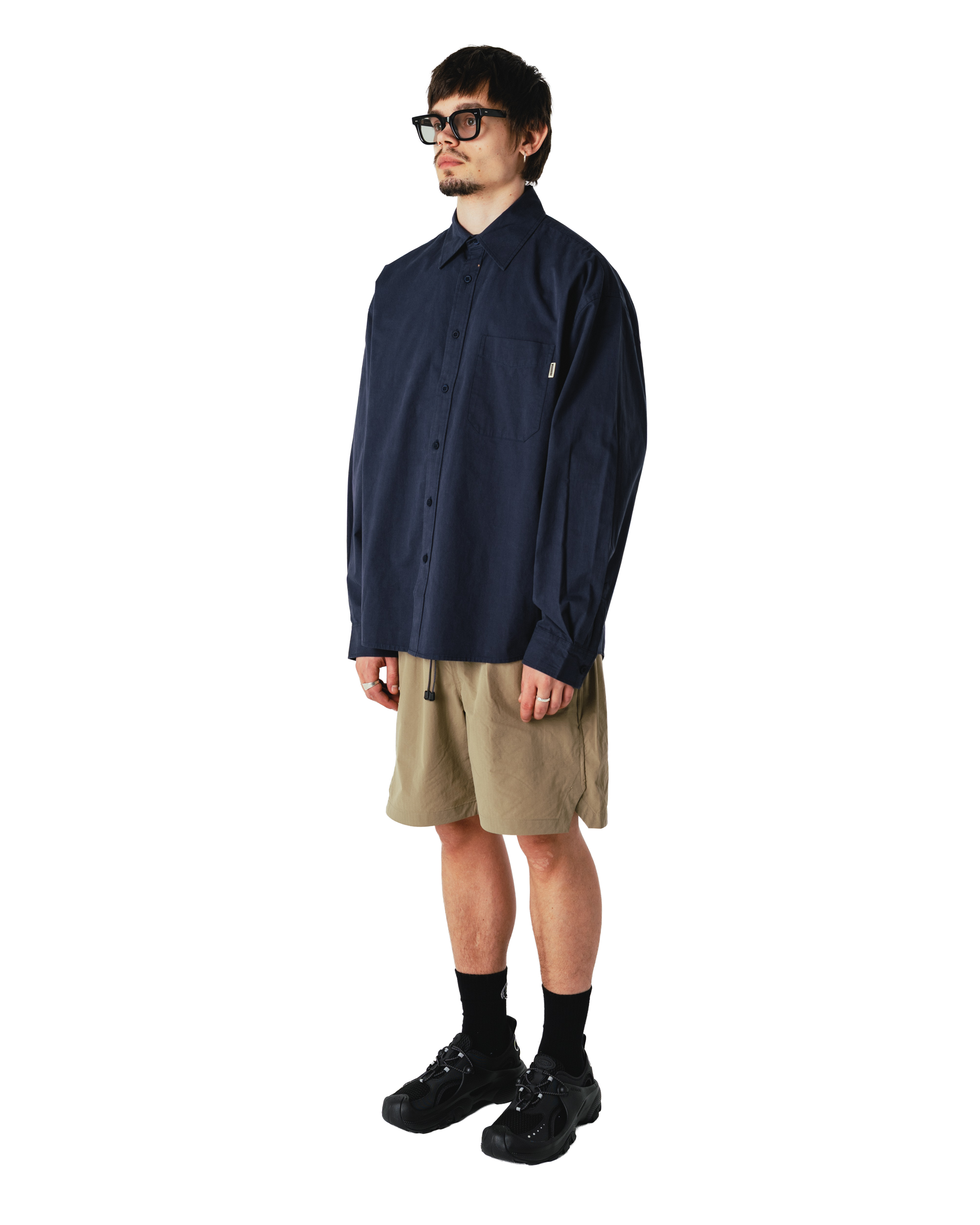 Woodbird WBJong Washed Shirt Shirts Navy