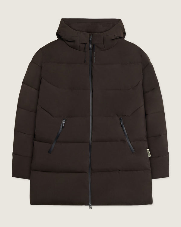 Woodbird WBJoseph Tech Long Jacket Outerwear Dark Brown