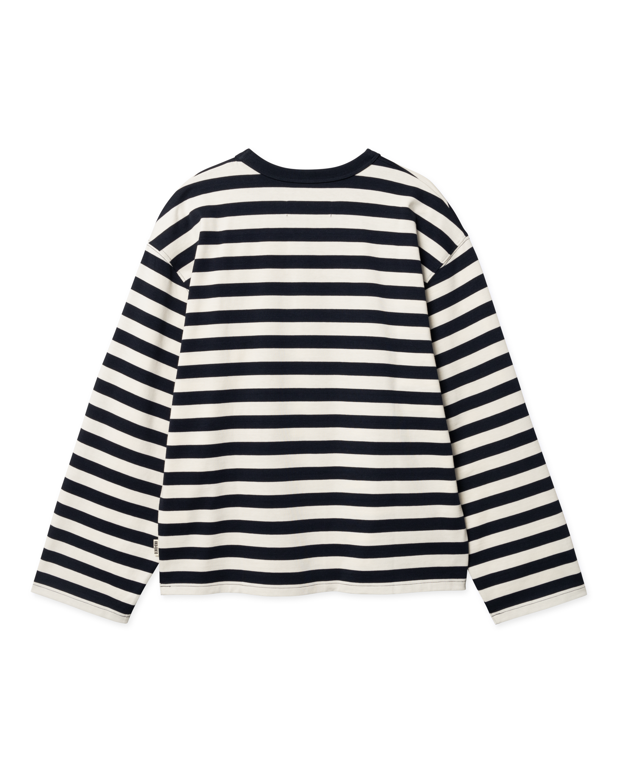 Woodbird Female WBJoul Wide Sleeve Stripe Tee T-Shirts Navy-White