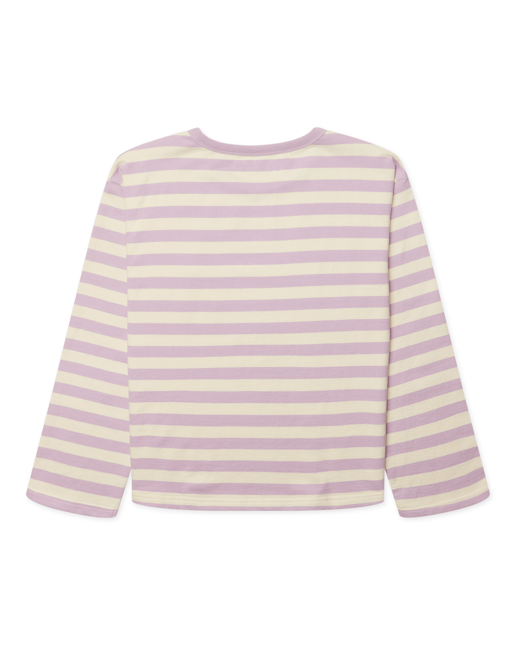 Woodbird Female WBJoul Wide Sleeve Stripe Tee T-Shirts White-Pink