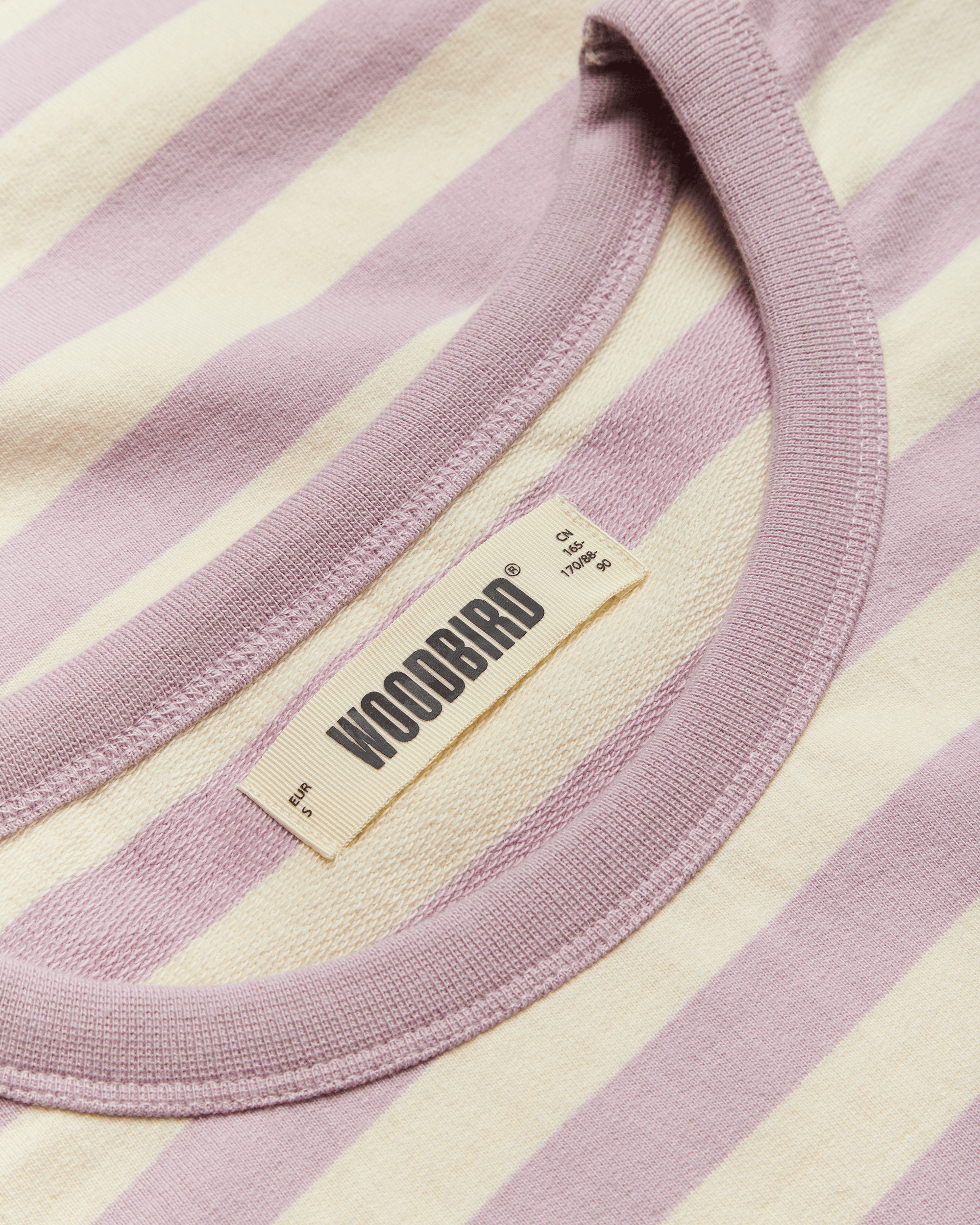 Woodbird Female WBJoul Wide Sleeve Stripe Tee T-Shirts White-Pink