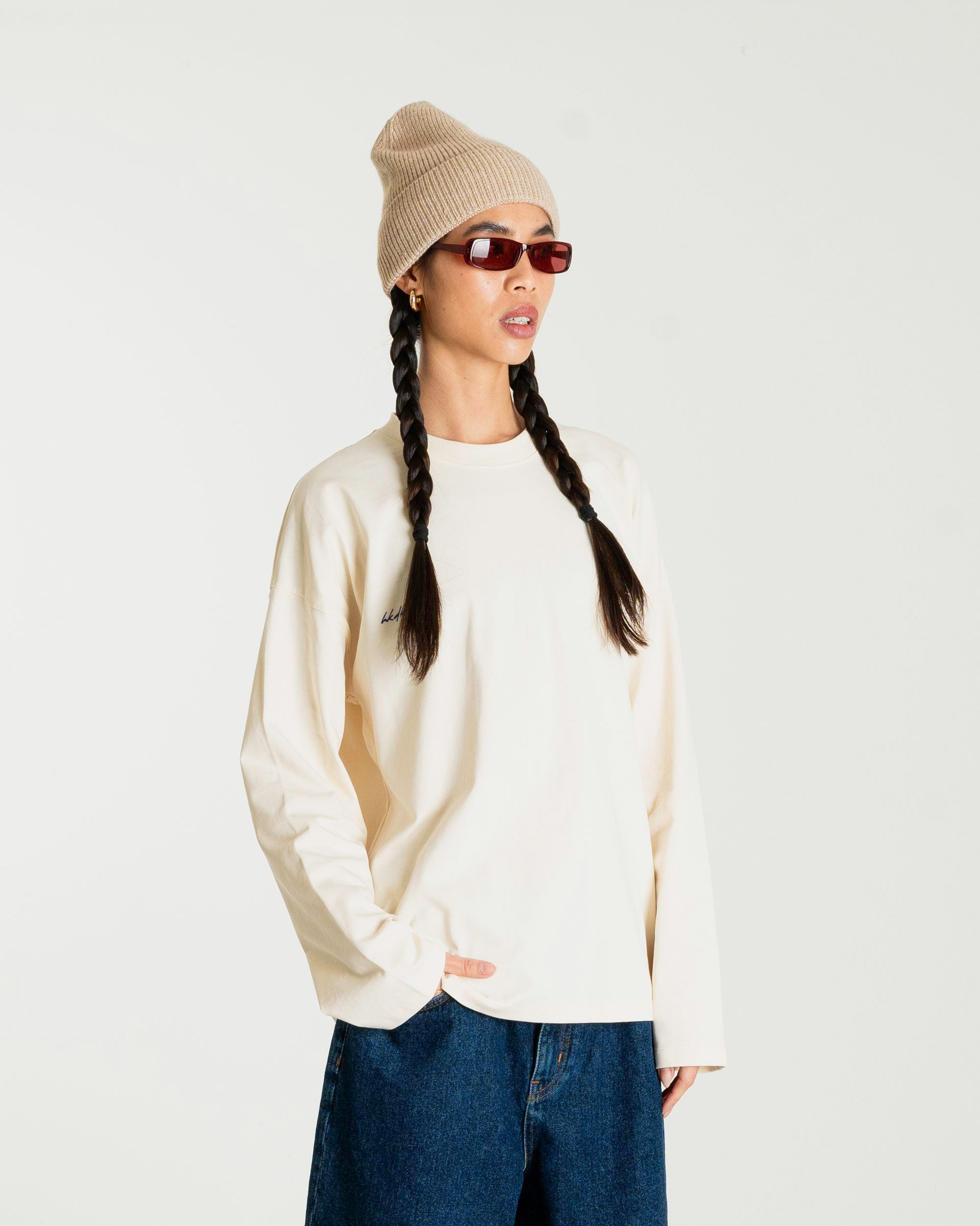 Woodbird Female WBJouls 8410 L/S Tee T-Shirts Off White