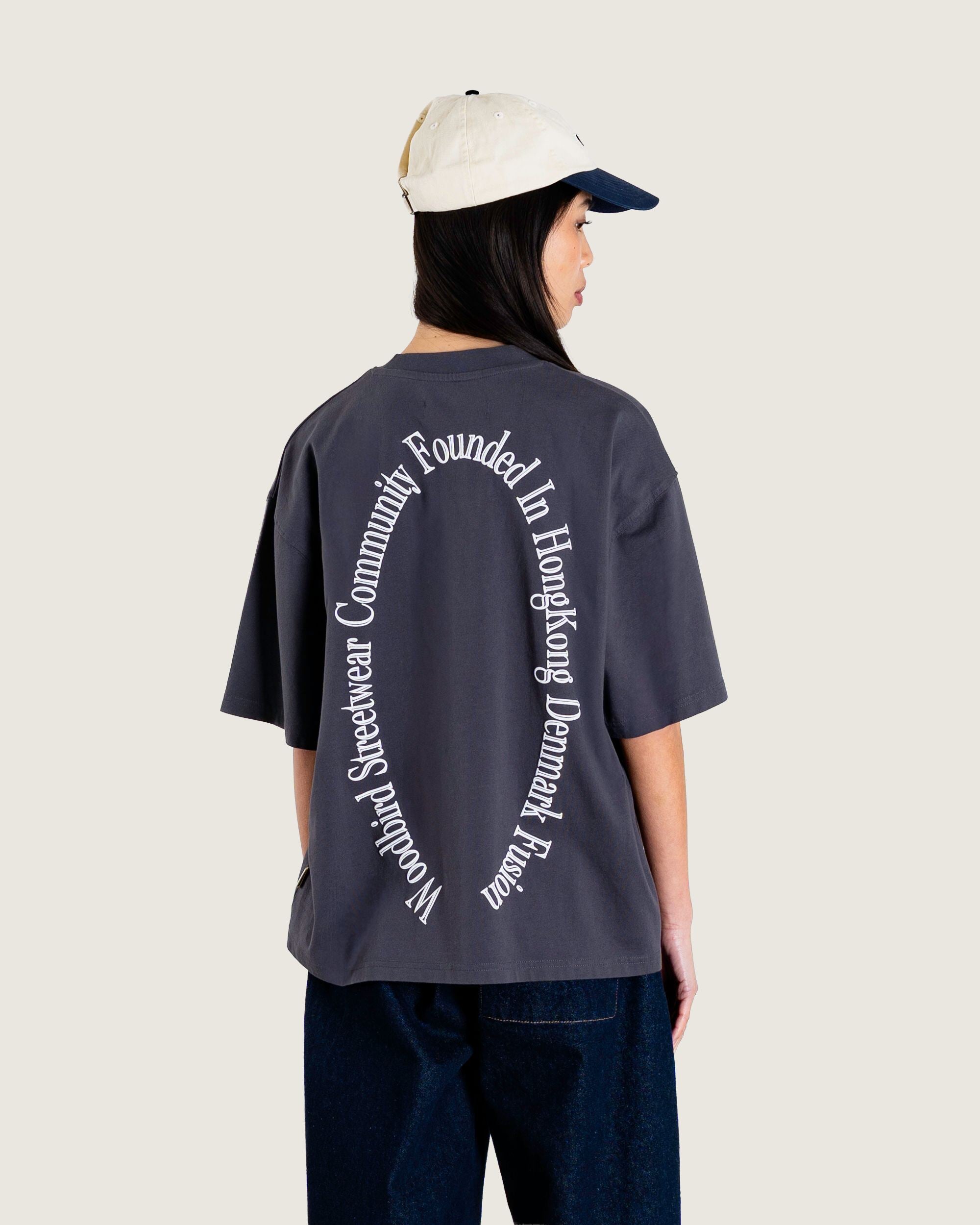 Woodbird Female WBJuno Founded tee T-Shirts Asphalt