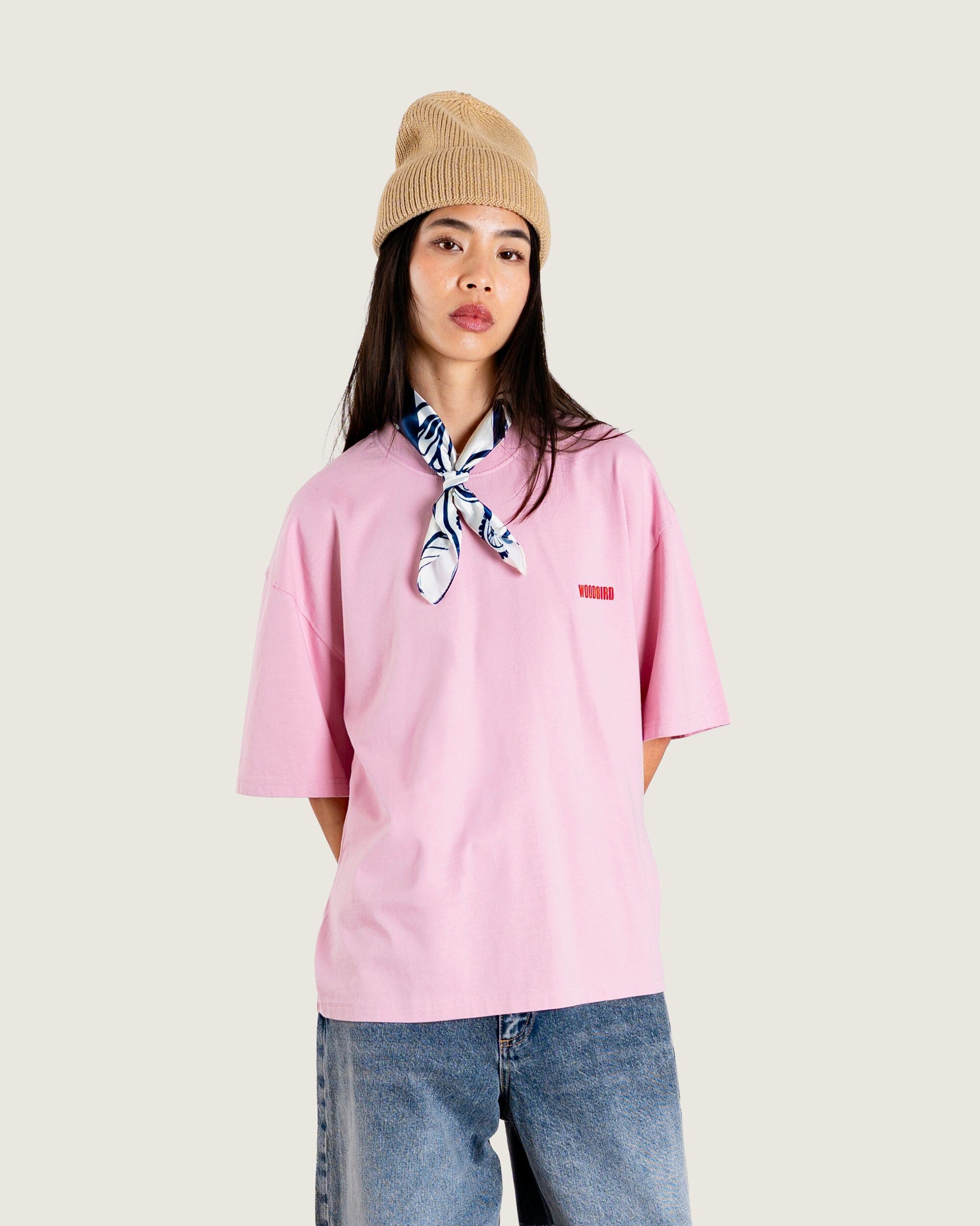 Woodbird Female WBJuno Founded tee T-Shirts Dusty Rose