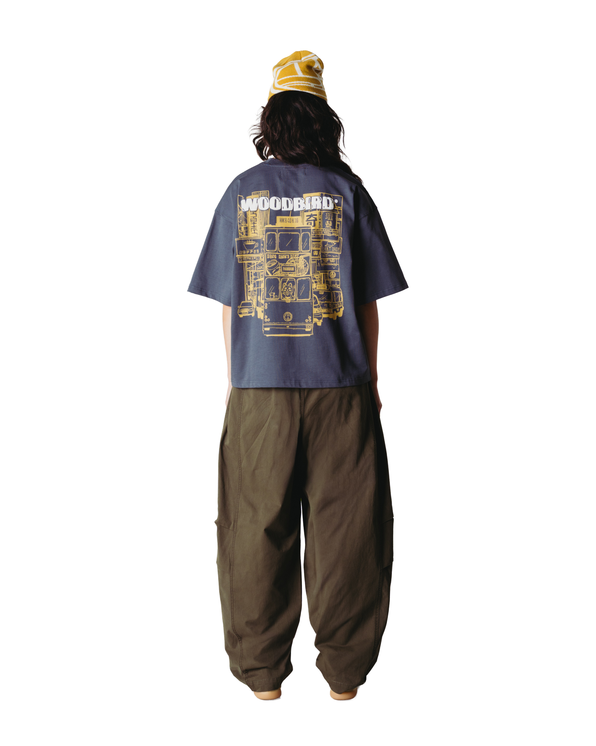 Woodbird Female WBJuno Tram Tee T-Shirts Slate Blue