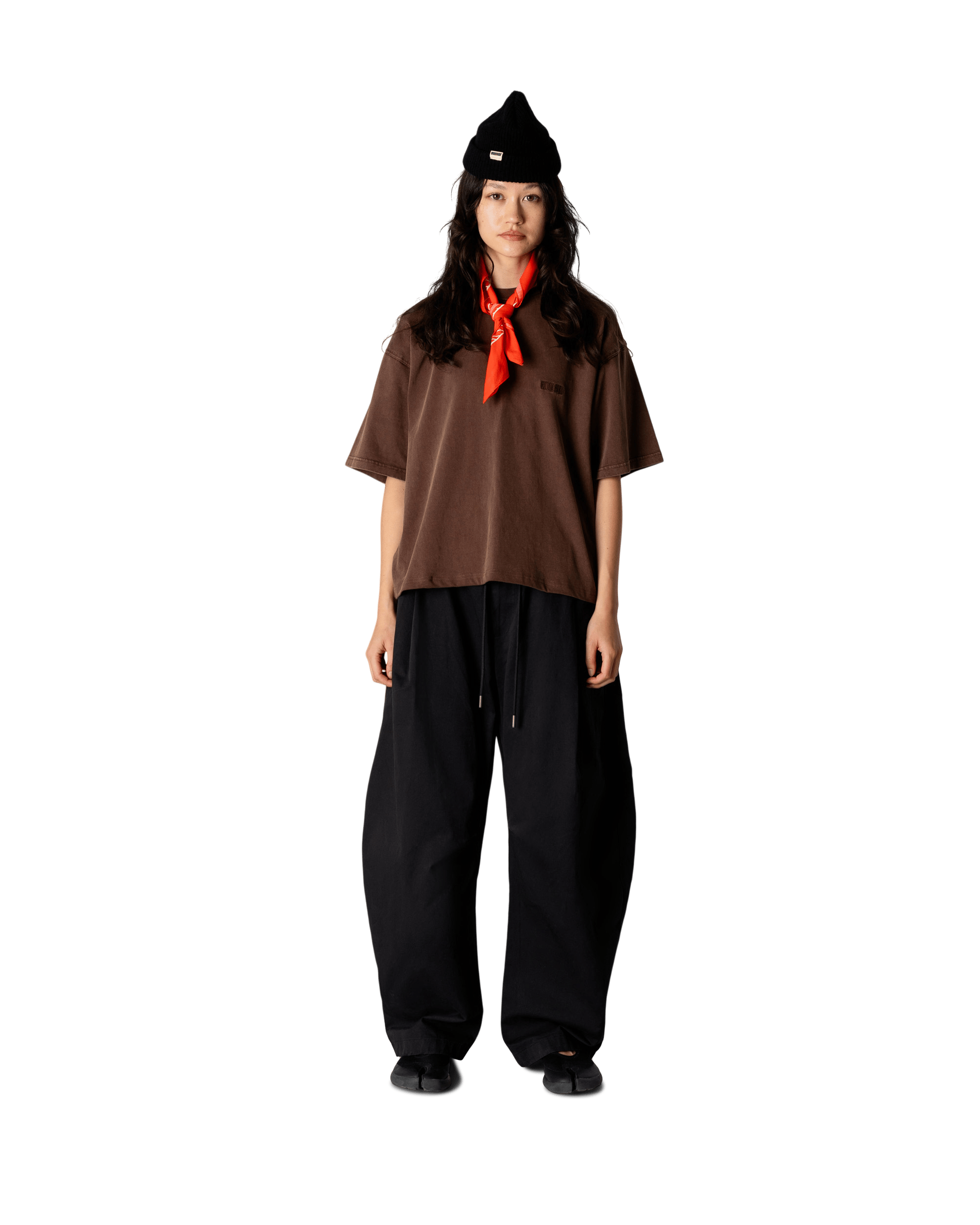 Woodbird Female WBJuno Warp Acid Tee T-Shirts Washed Brown