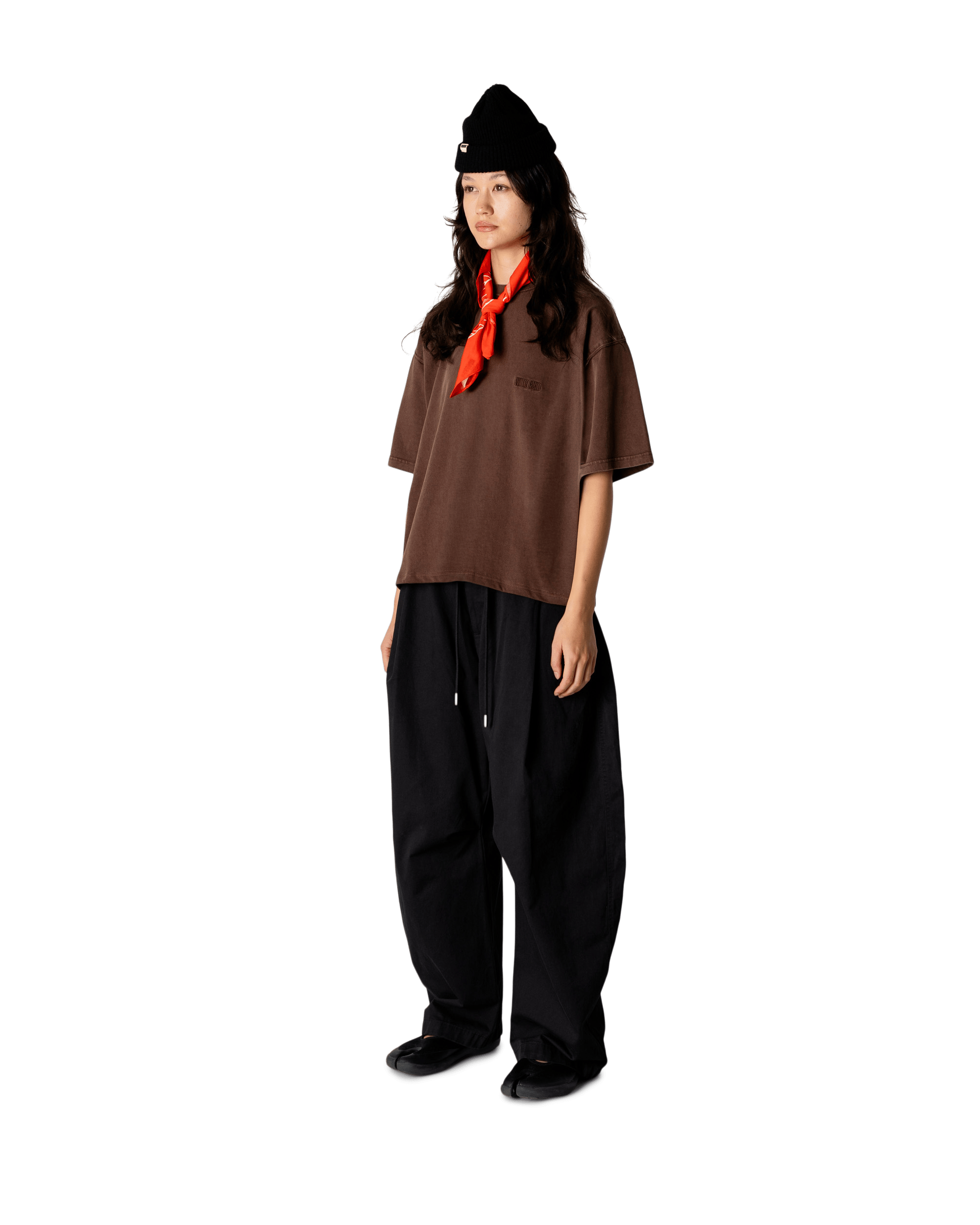 Woodbird Female WBJuno Warp Acid Tee T-Shirts Washed Brown