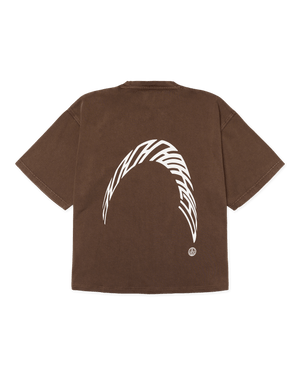 Woodbird Female WBJuno Warp Acid Tee T-Shirts Washed Brown