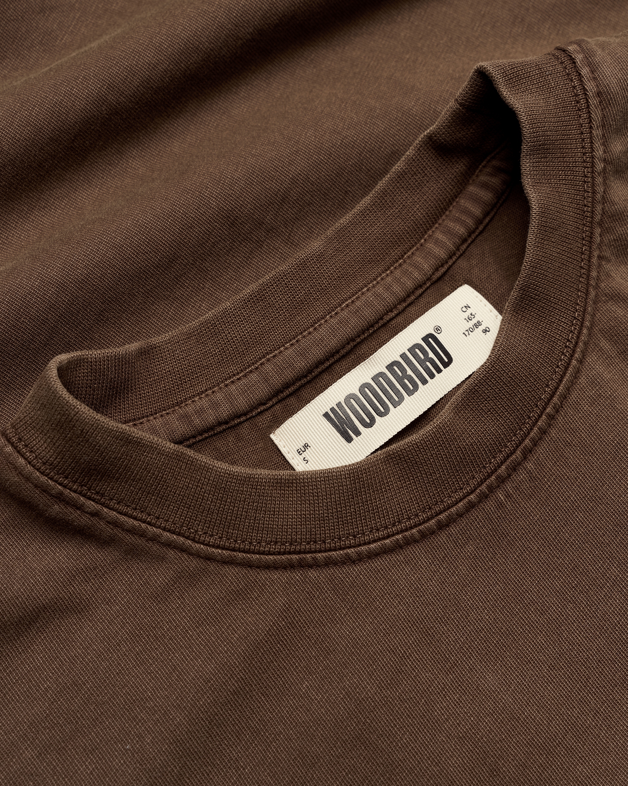 Woodbird Female WBJuno Warp Acid Tee T-Shirts Washed Brown