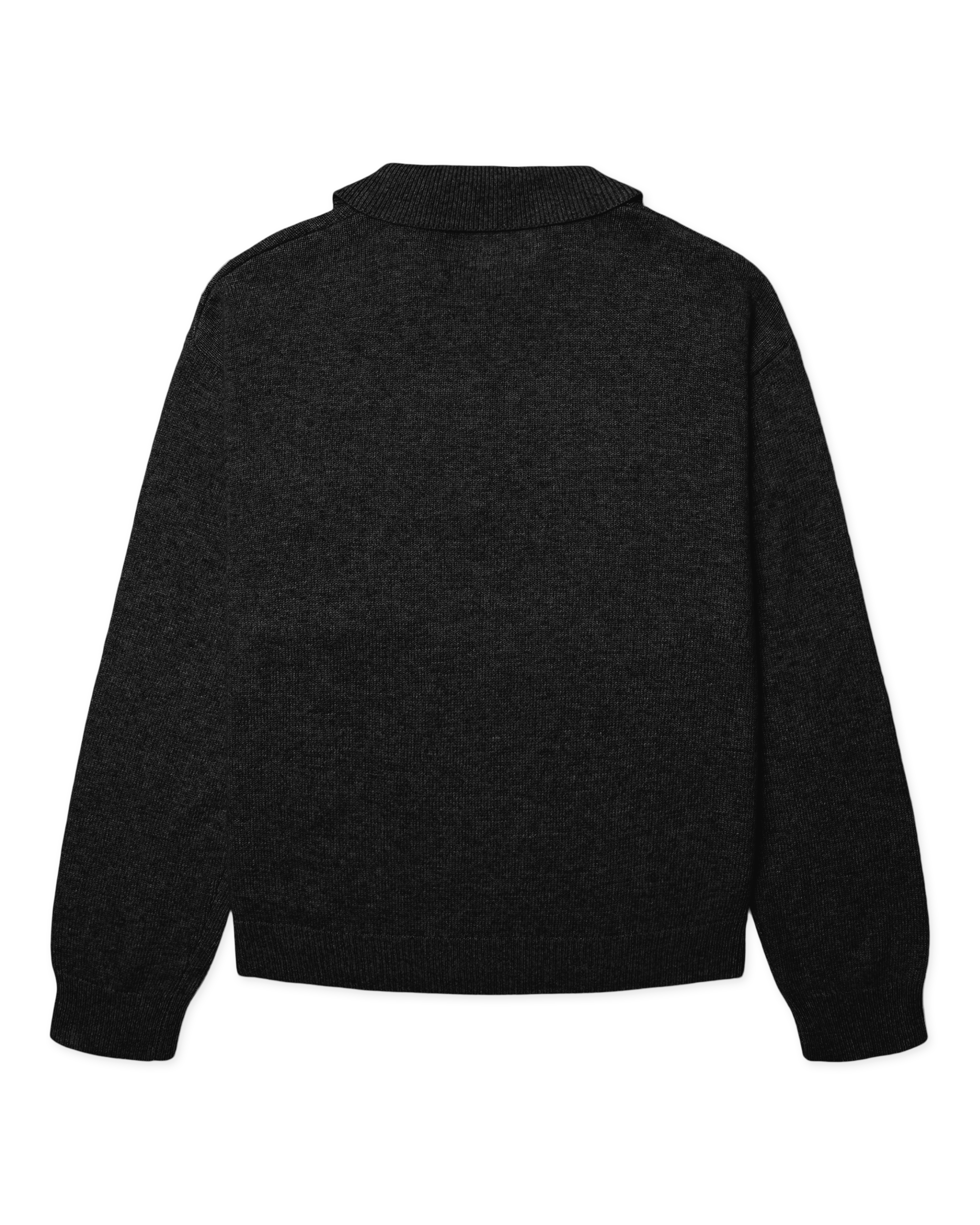 Woodbird WBKang 1/2 Zip Polo Knits Black