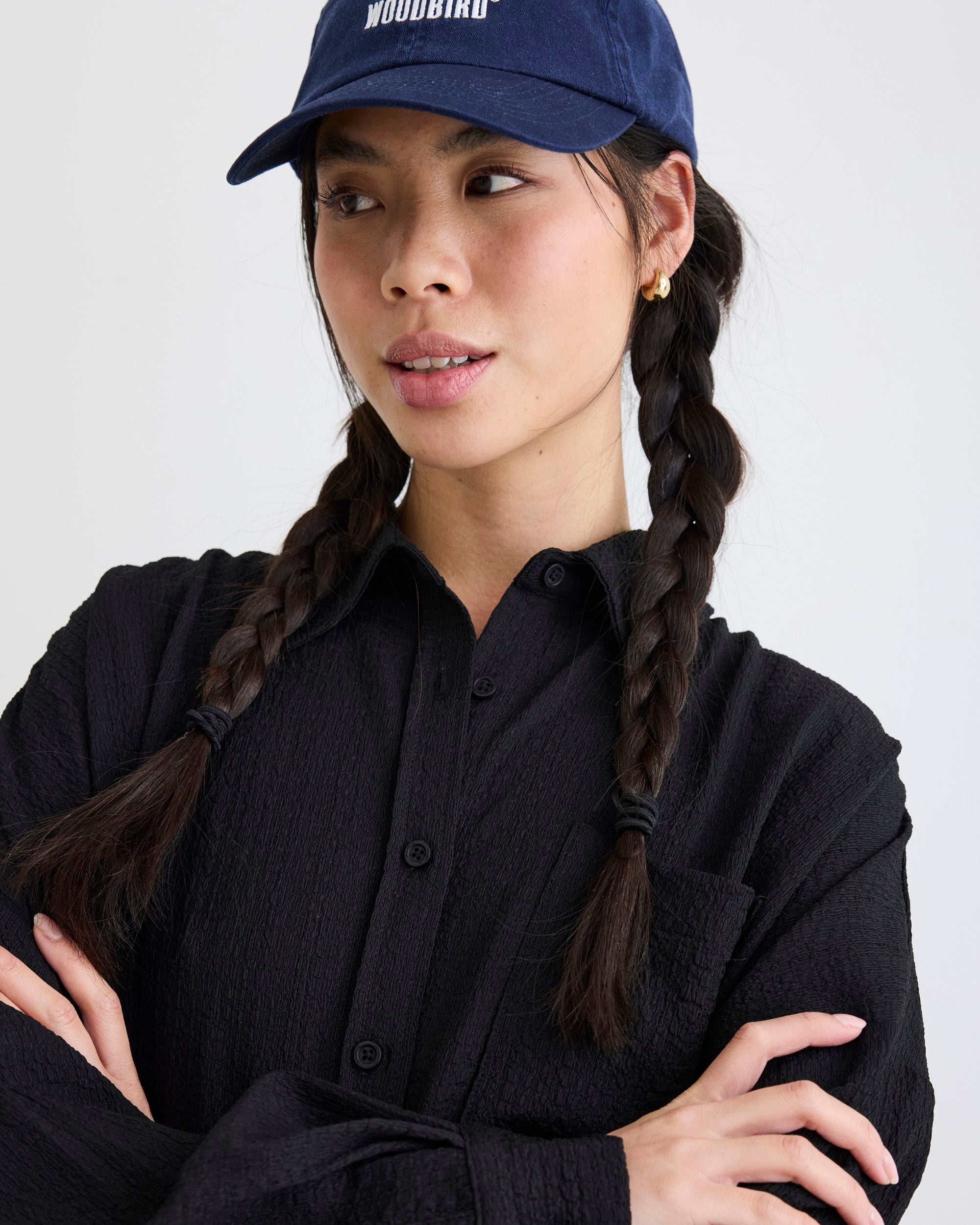 Woodbird Female WBKendal Struck Shirt Shirts Black
