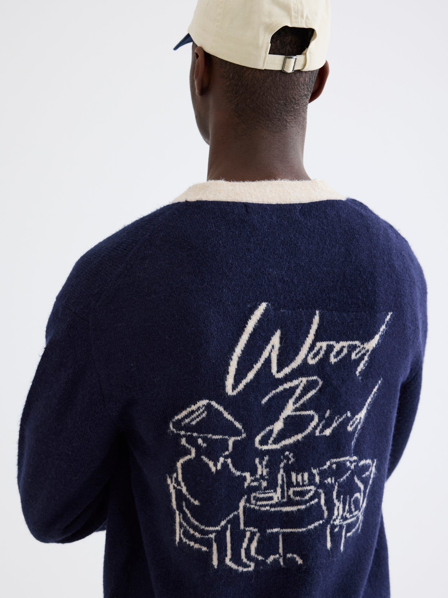 Woodbird WBKoon Noodle Cardigan Knits Navy