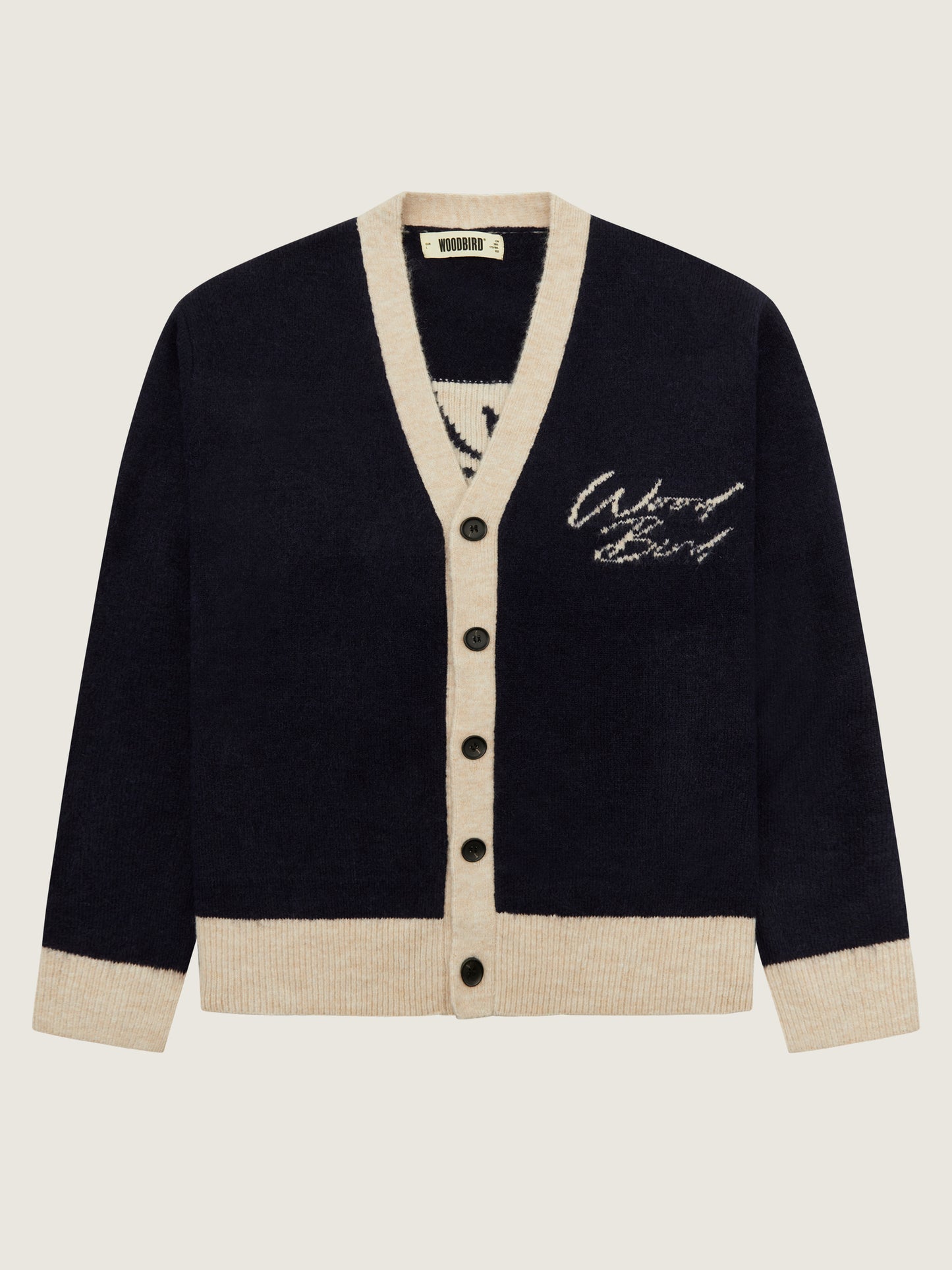 Woodbird WBKoon Noodle Cardigan Knits Navy