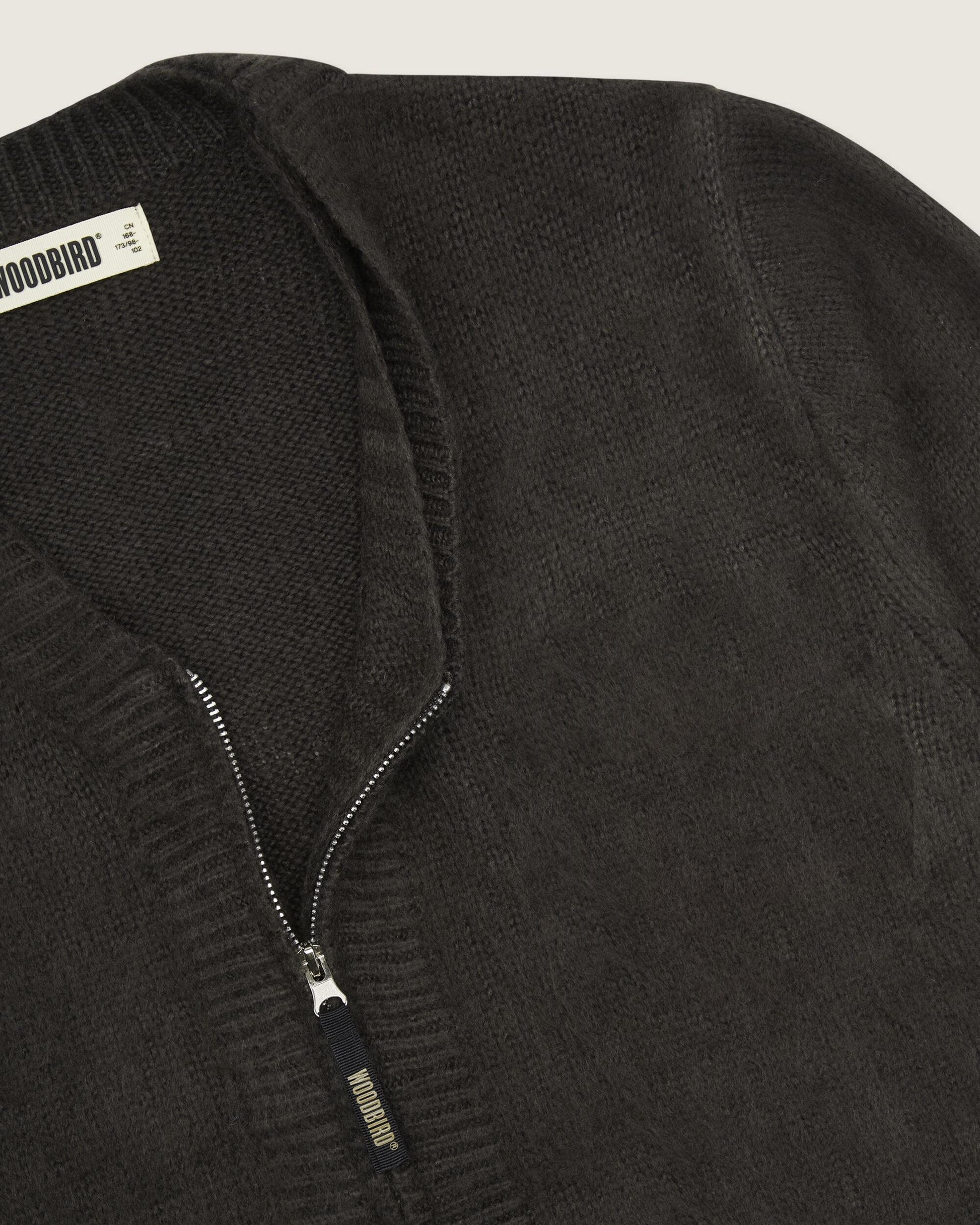 Woodbird WBKoon Zip Cardigan Knits Black