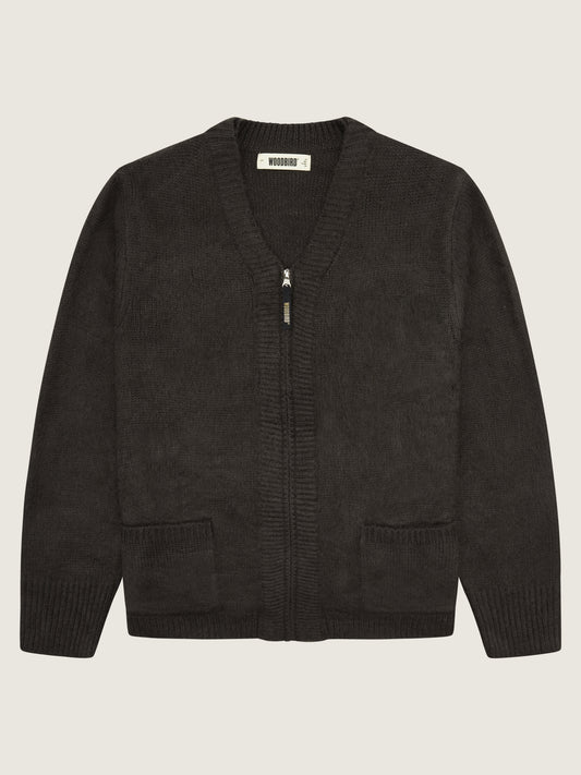 Woodbird WBKoon Zip Cardigan Knits Black