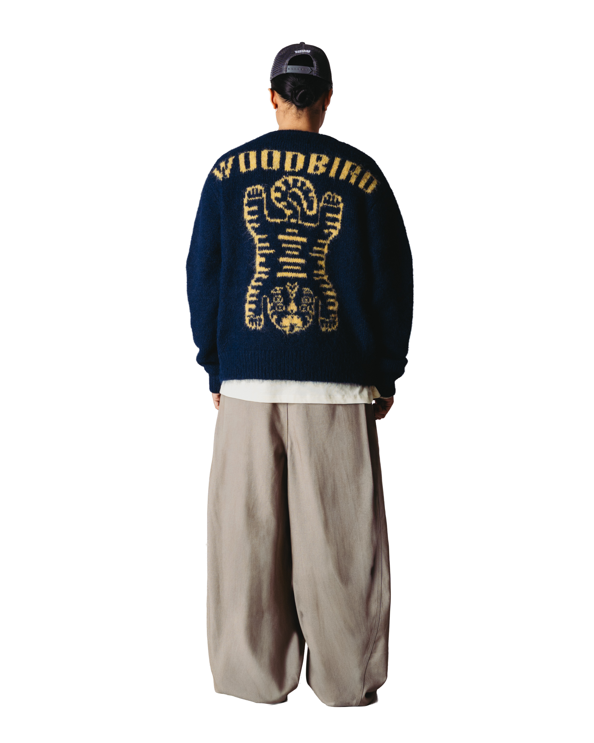 Woodbird WBKoon Zip Tiger Cardigan Knits Navy