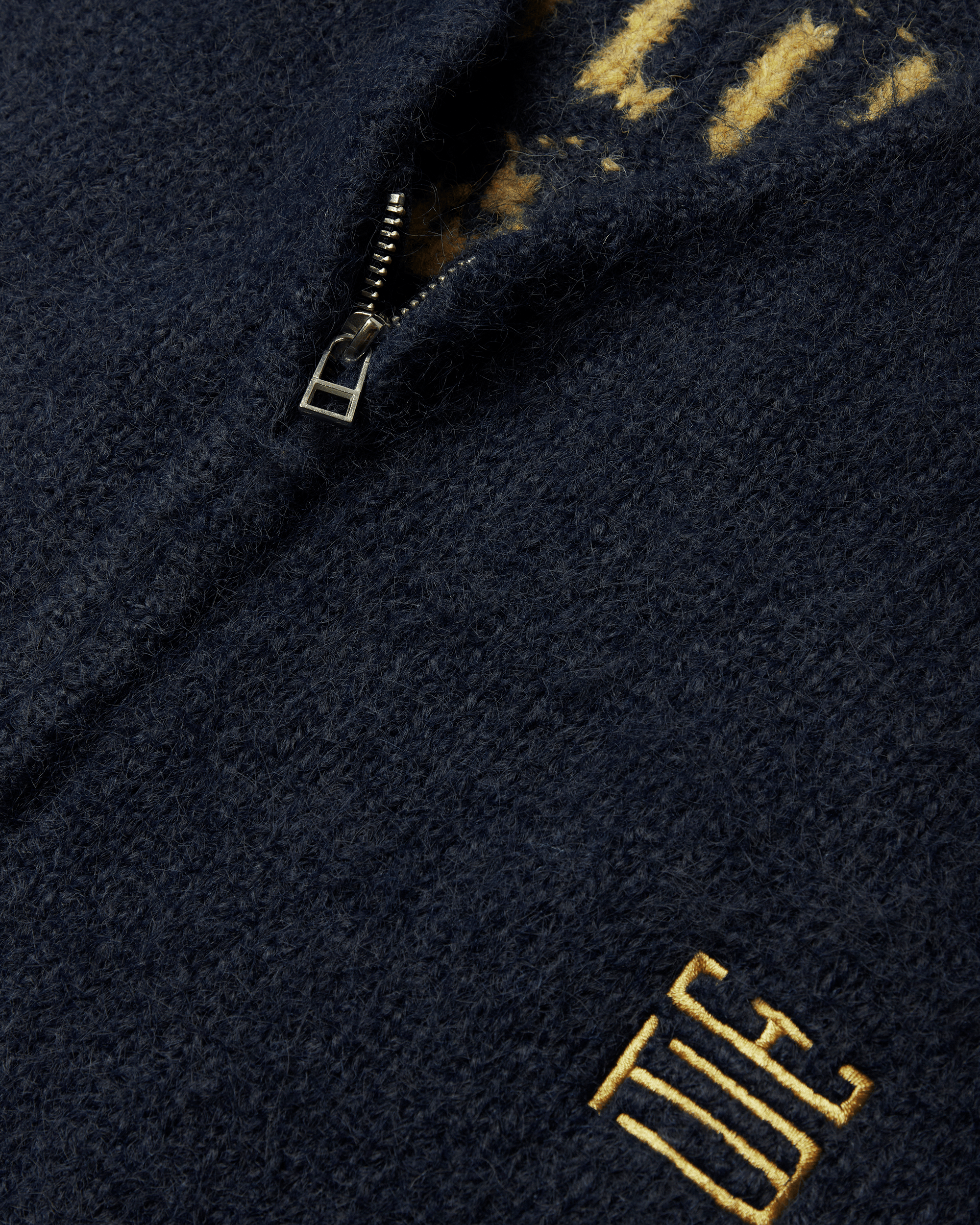 Woodbird WBKoon Zip Tiger Cardigan Knits Navy