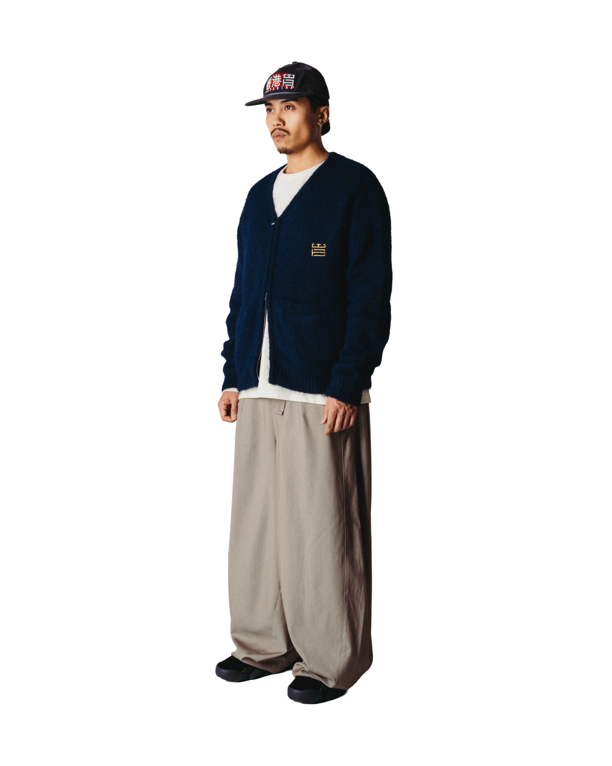 Woodbird WBKoon Zip Tiger Cardigan Knits Navy