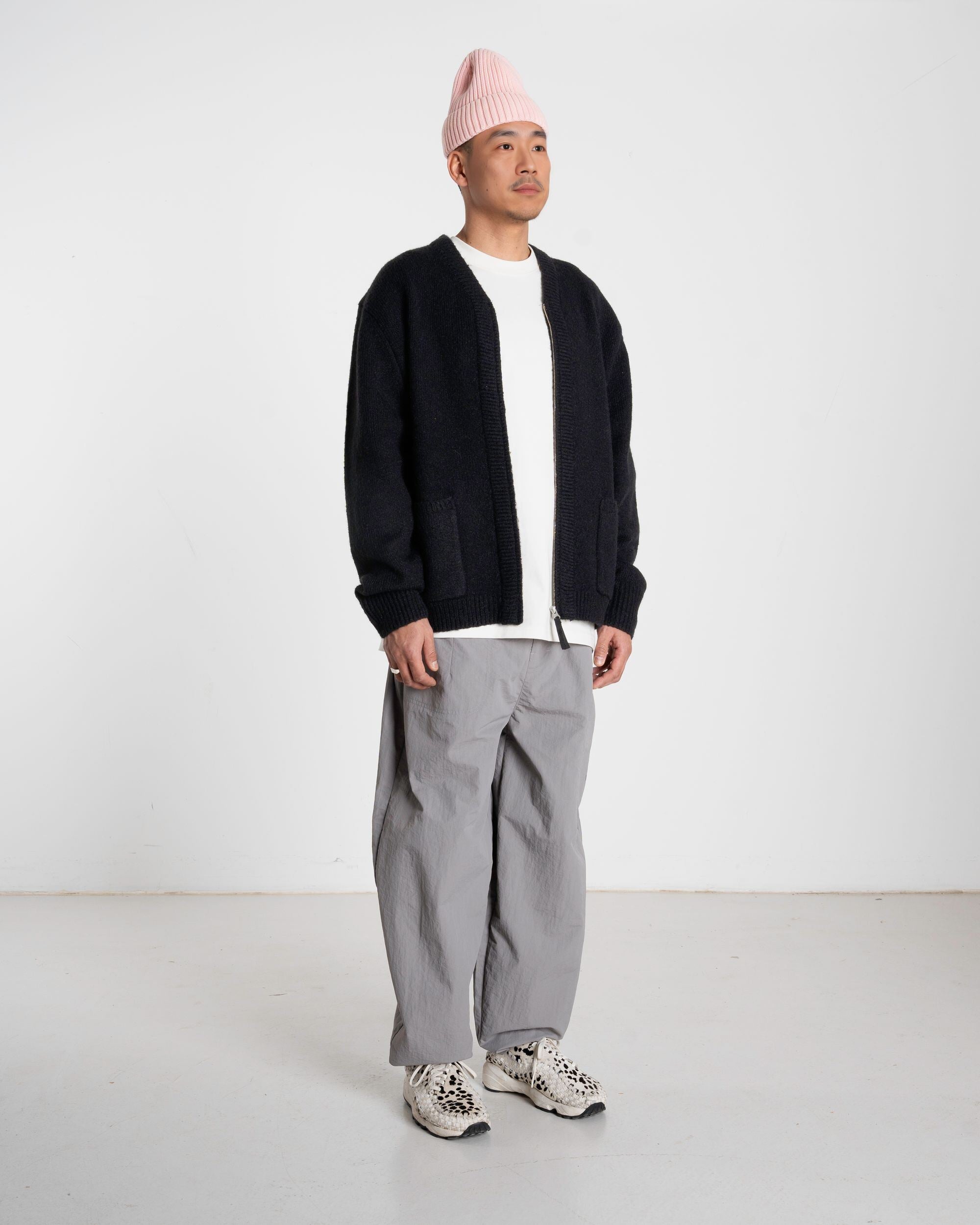 Woodbird WBKoon Zip Whole Cardigan Knits Black