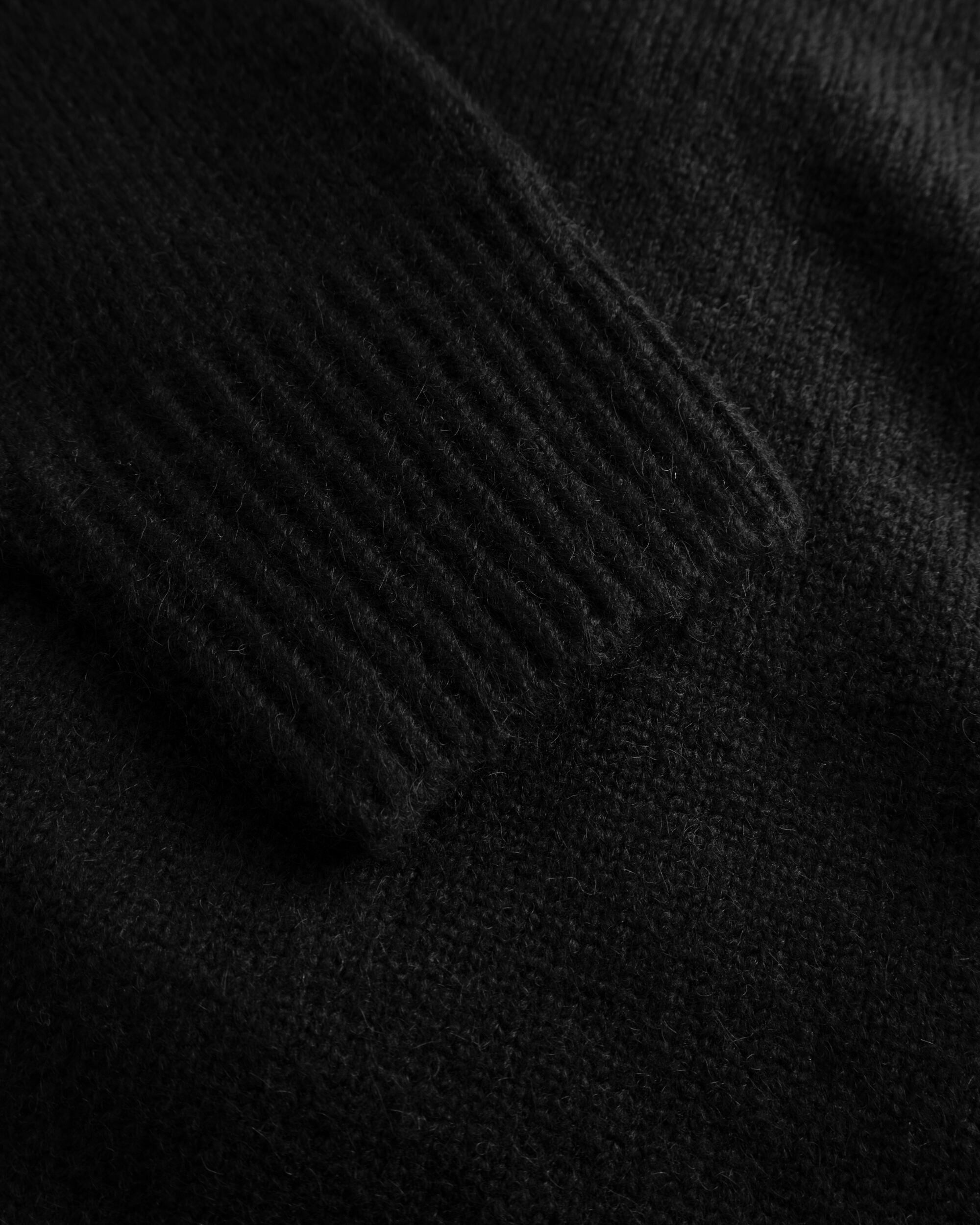 Woodbird WBKoon Zip Whole Cardigan Knits Black