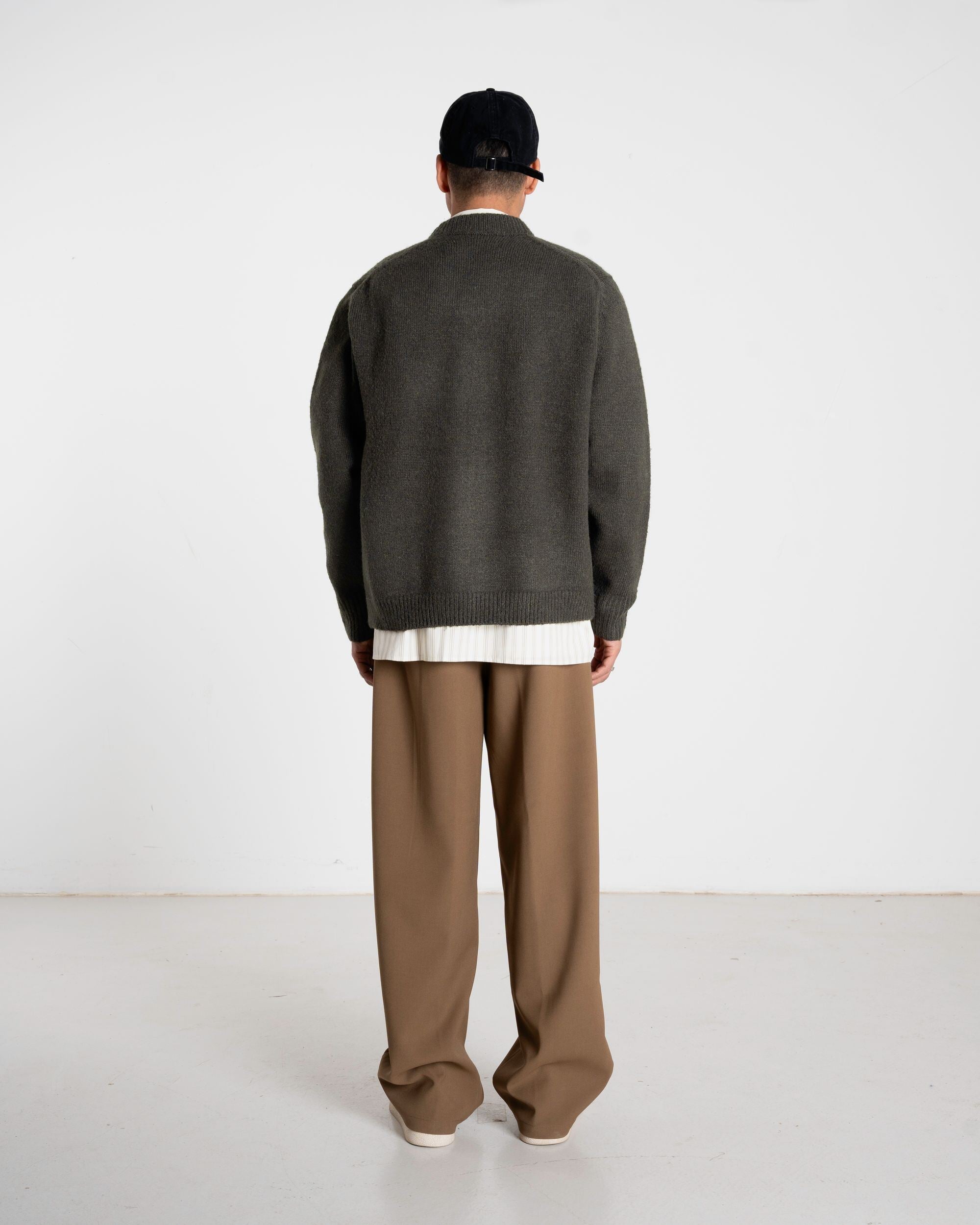 Woodbird WBKoon Zip Whole Cardigan Knits Medium Grey